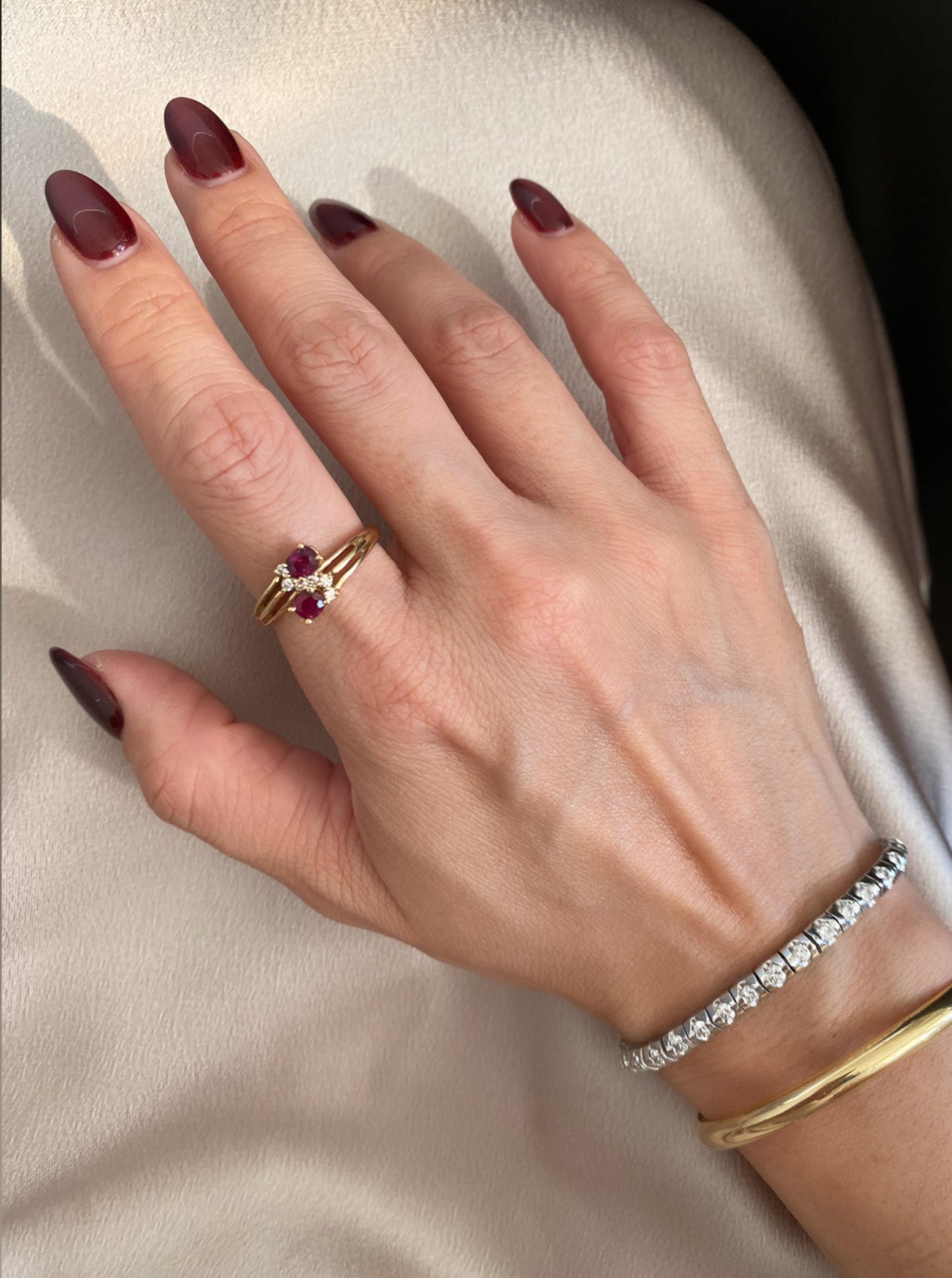 Ruby Toi Et Moi Ring