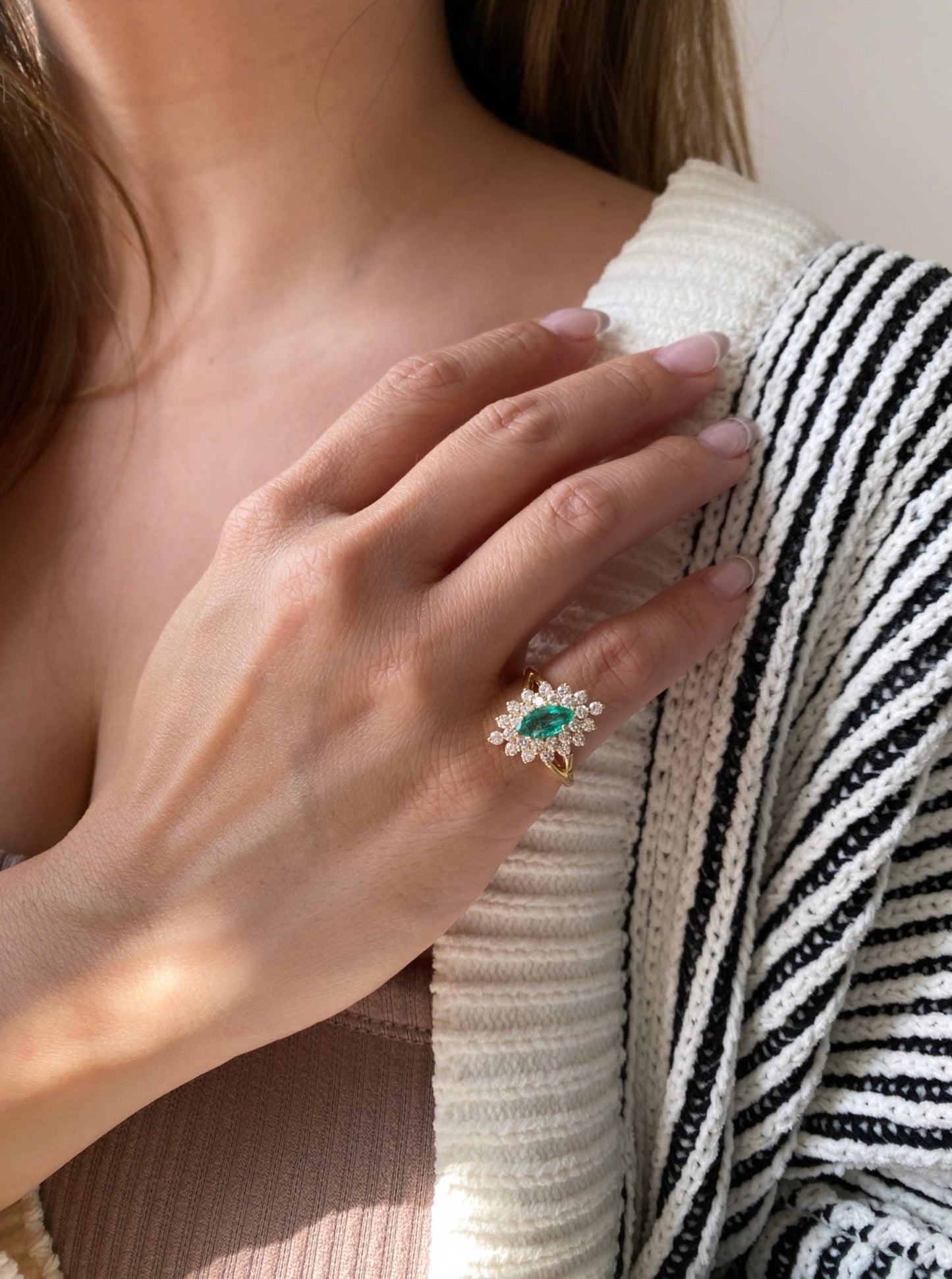 Vintage Emerald Cocktail Ring