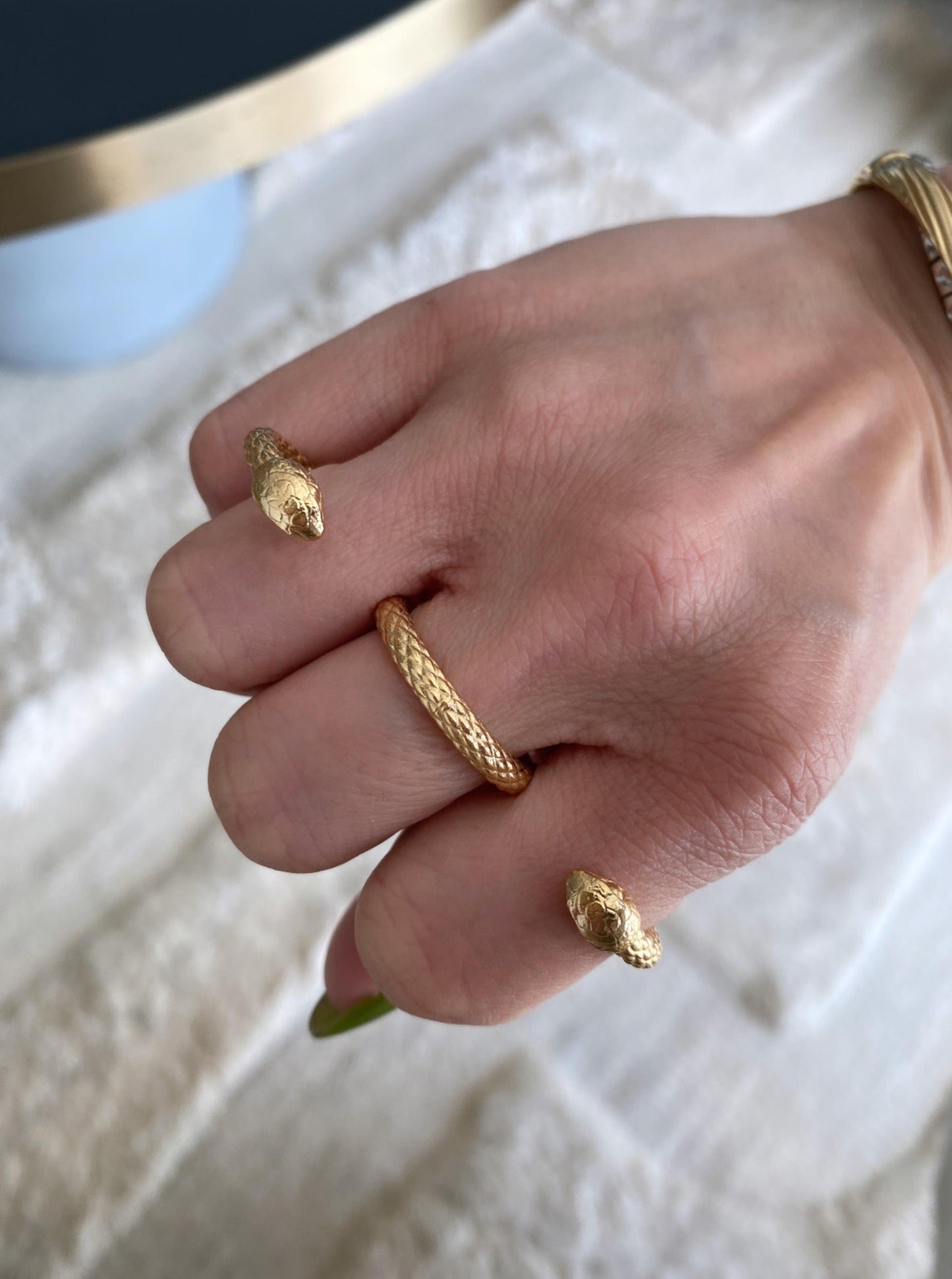 Triple Snake Ring