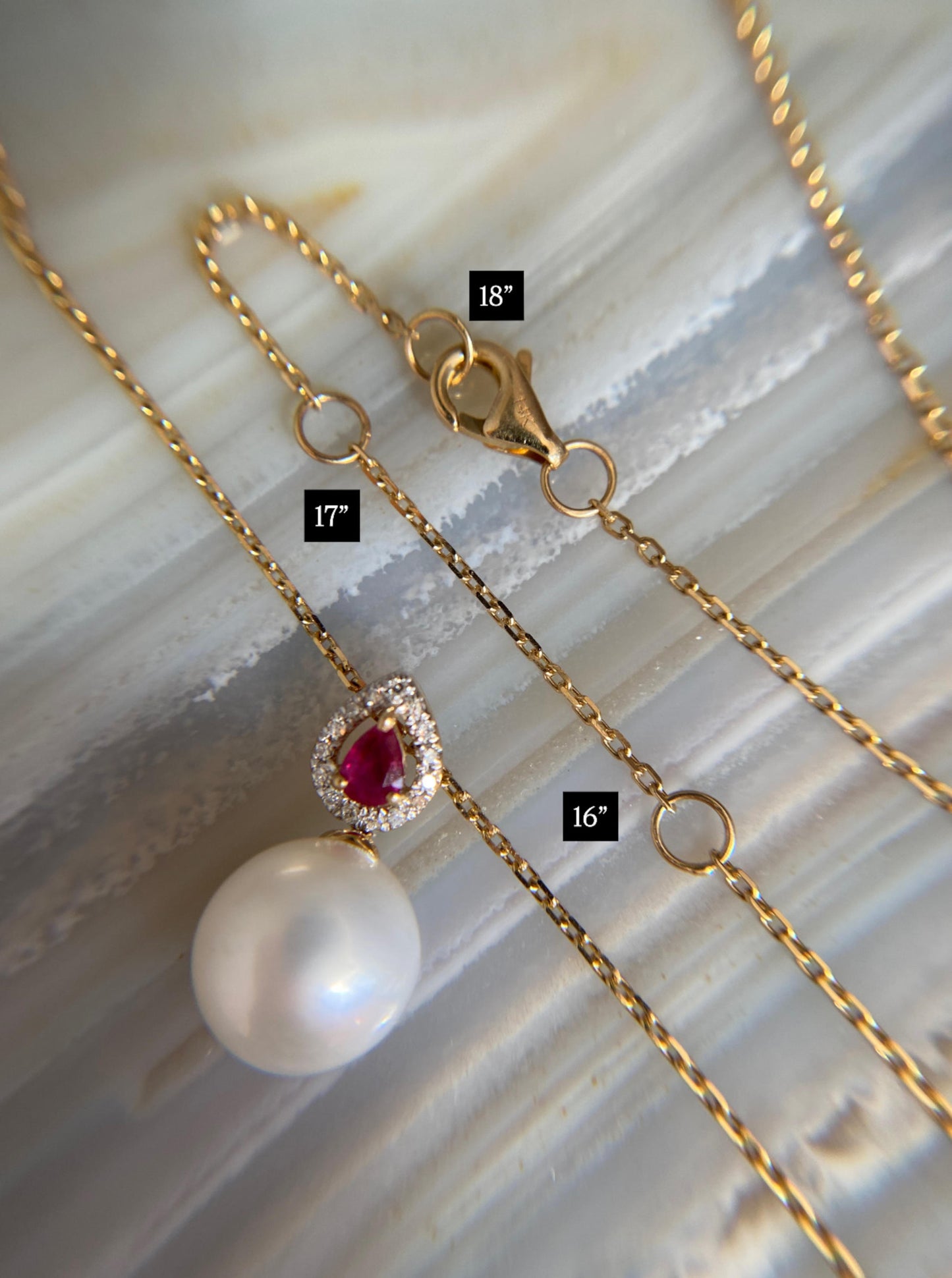 Ruby & Pearl Diamond Necklace