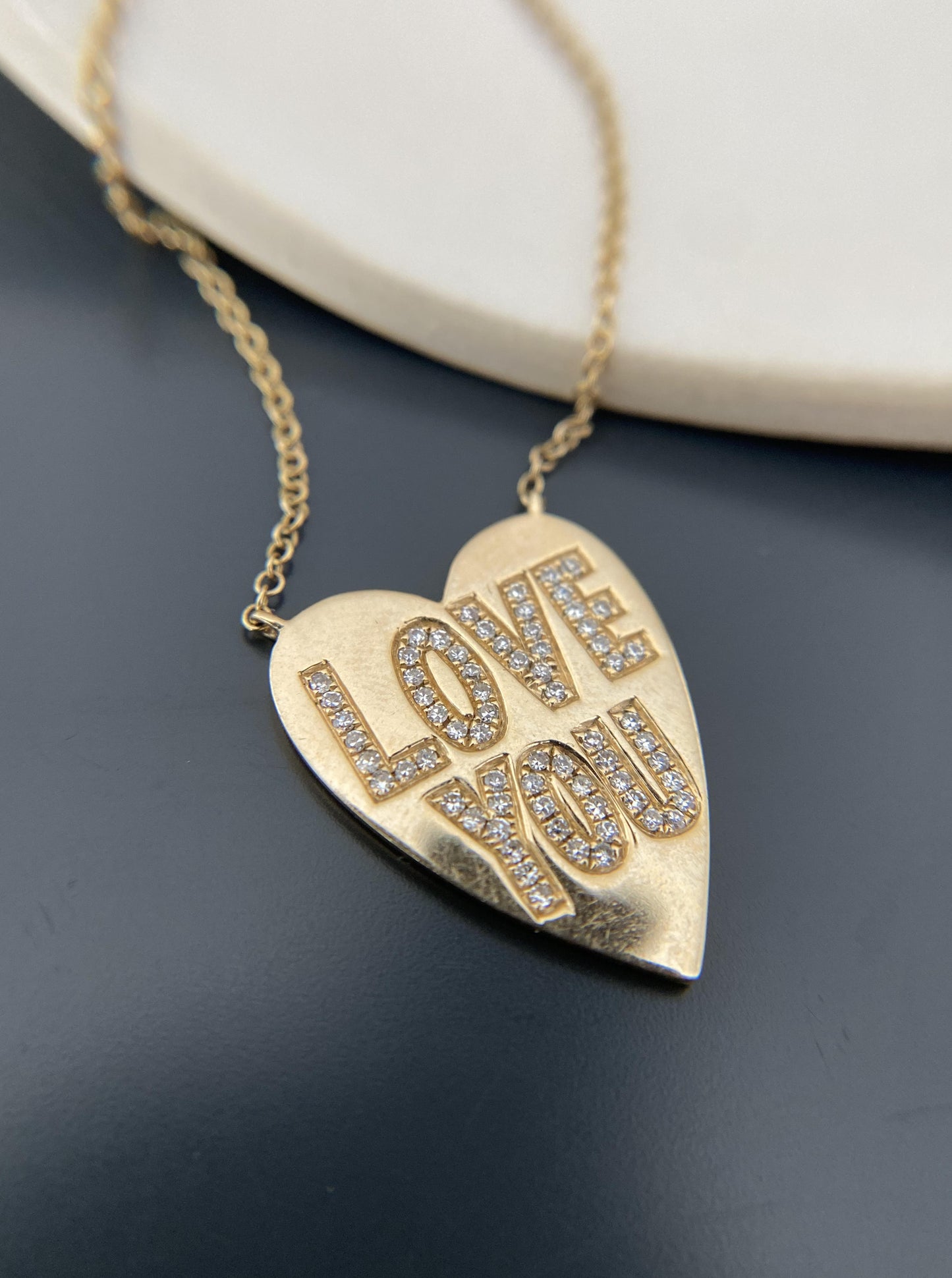 "LOVE YOU" Heart Necklace