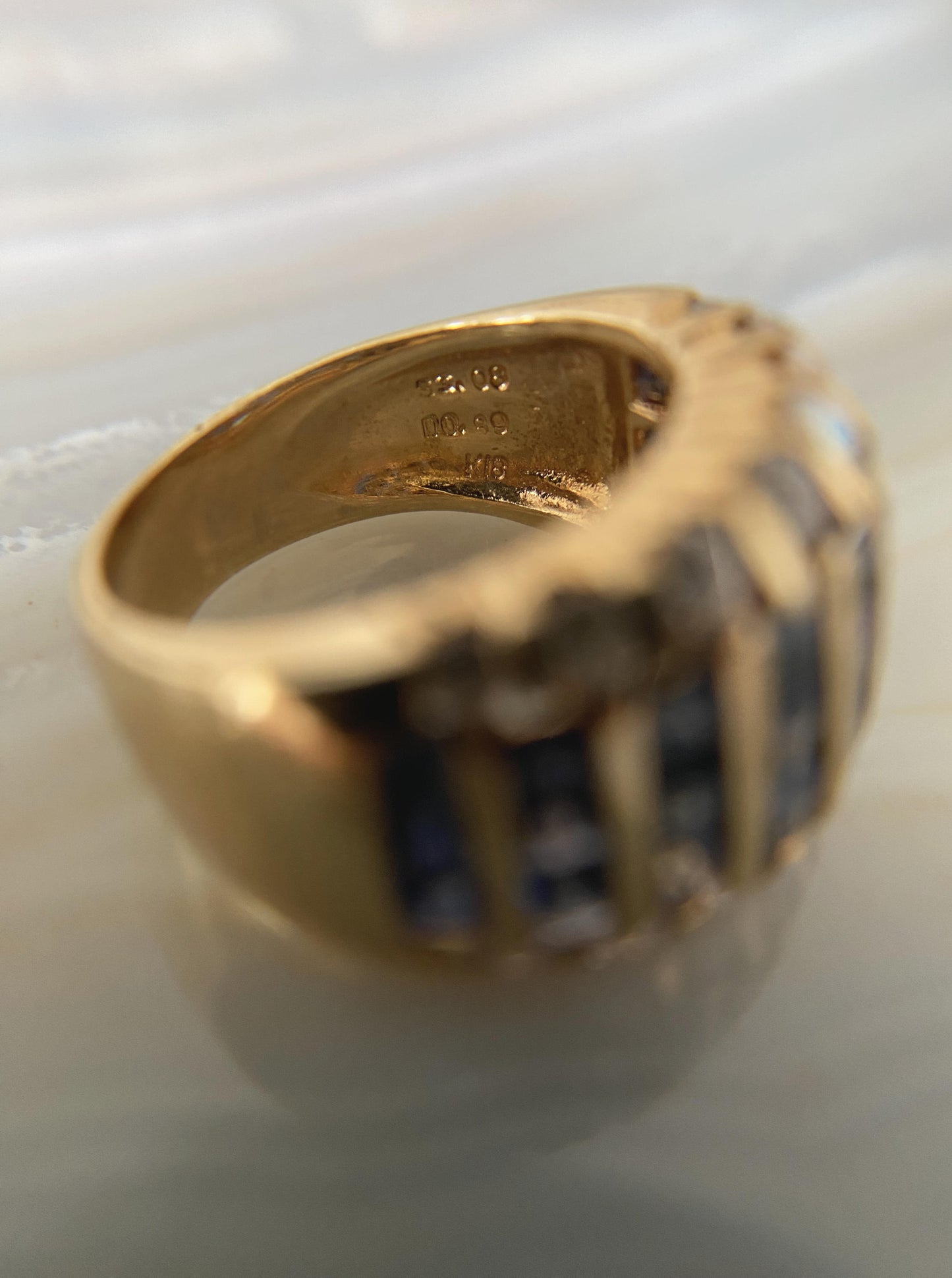 Estate Sapphire Scalloped Band