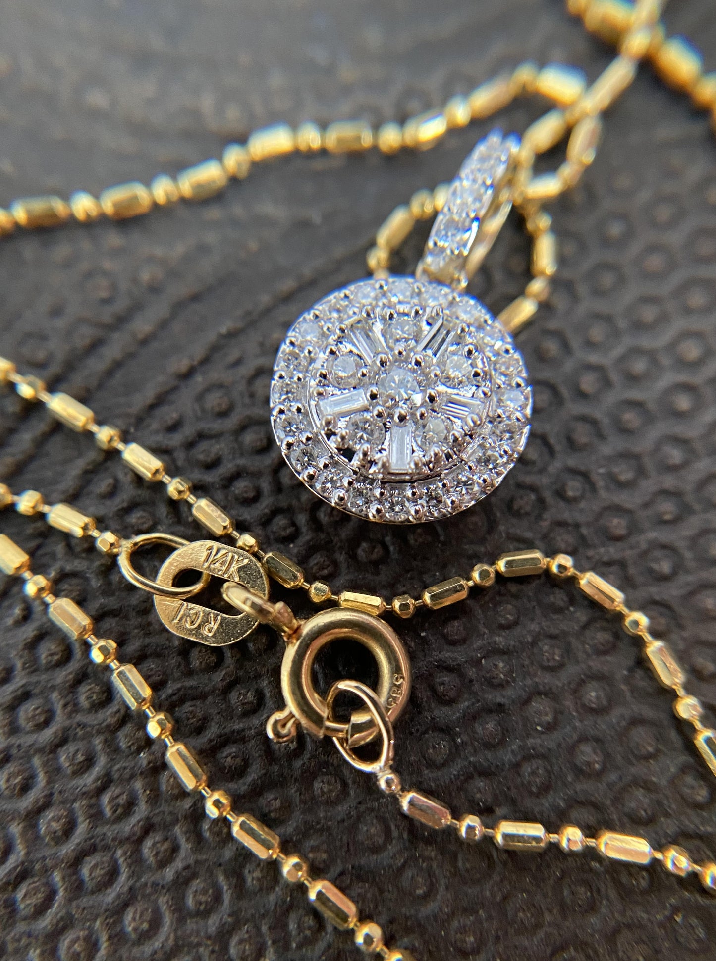 Diamond Cluster Pendant Necklace