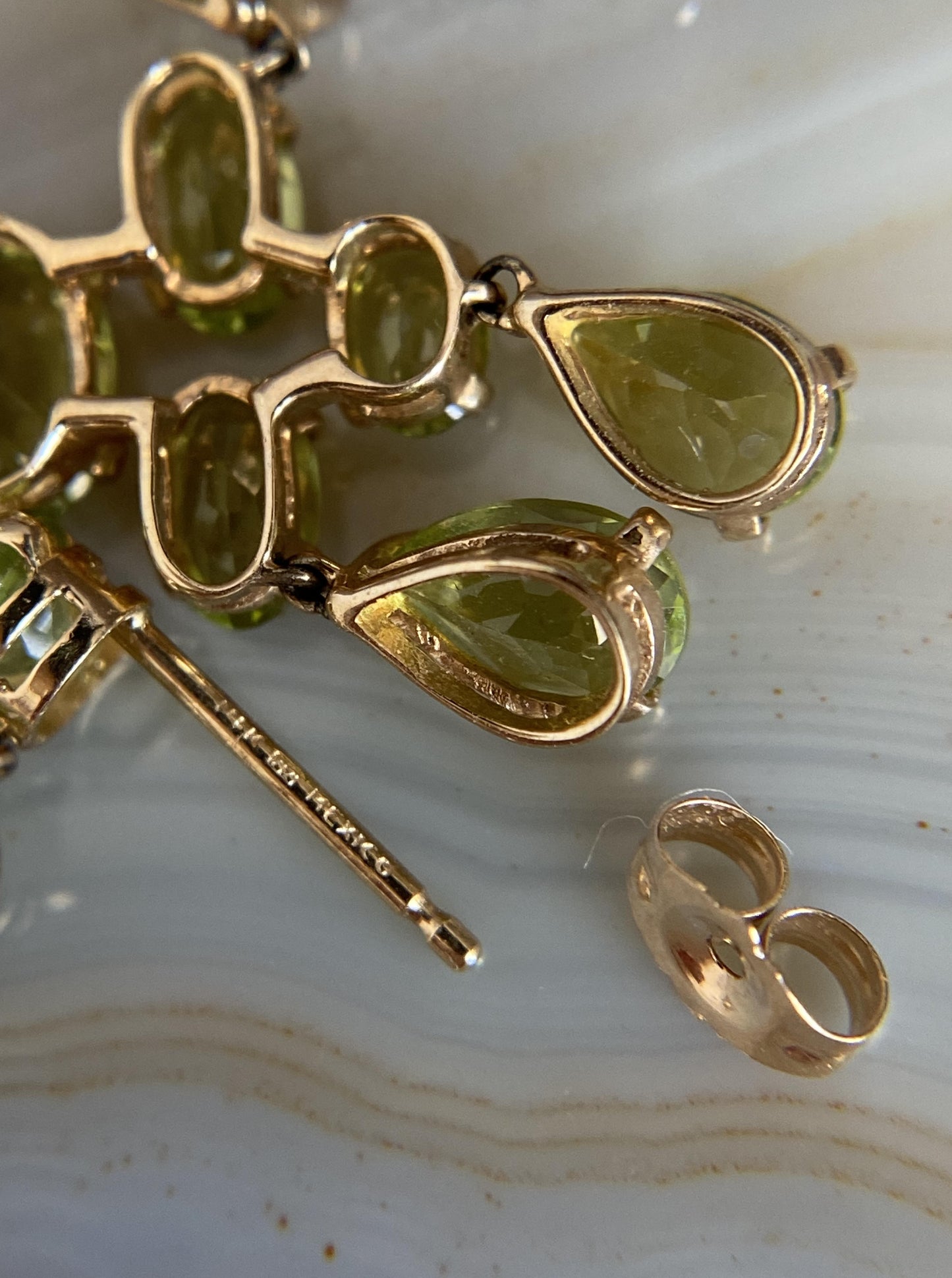 Estate Peridot Chandelier Earrings