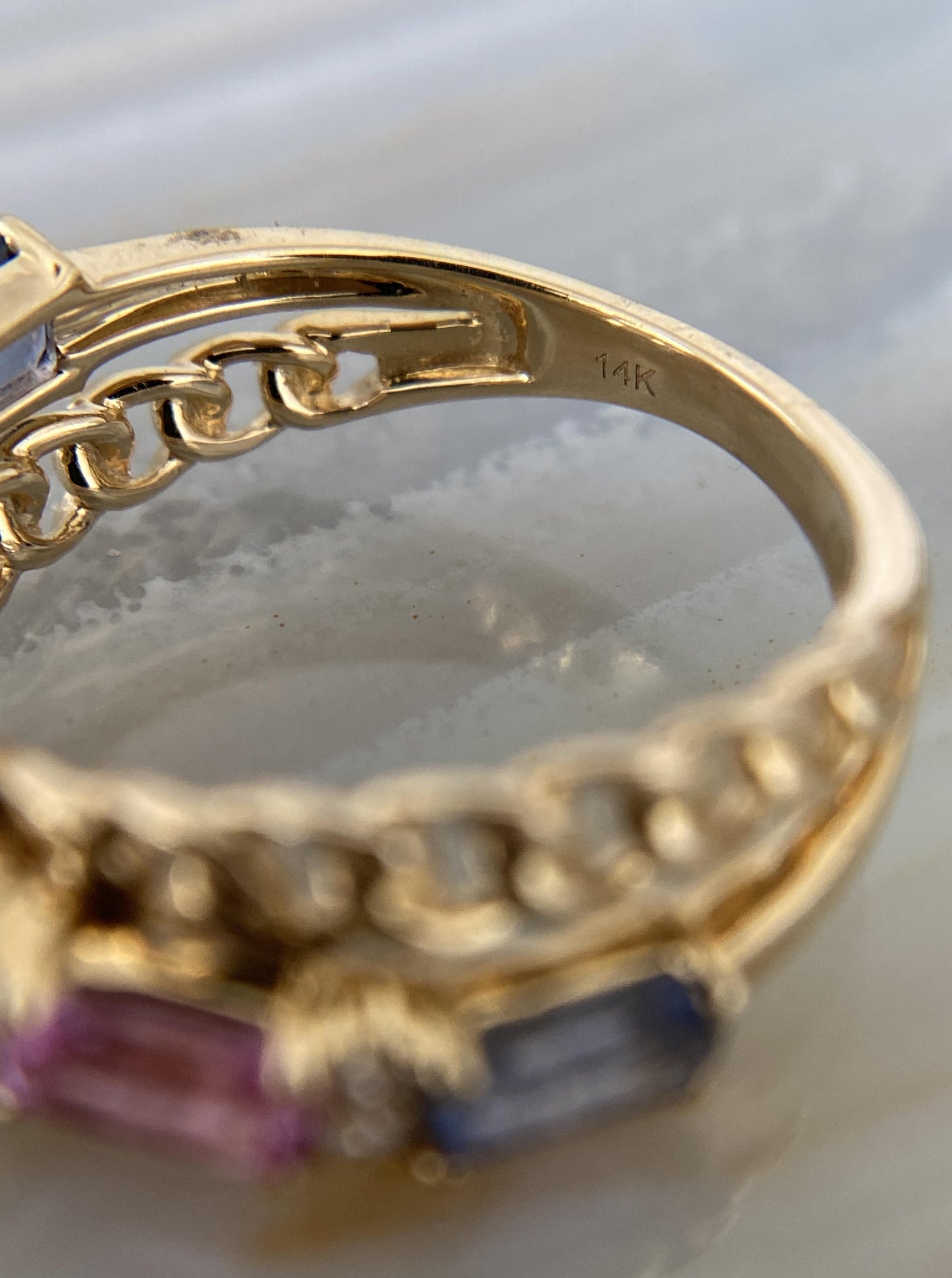 Criss Cross Muti Sapphire Band