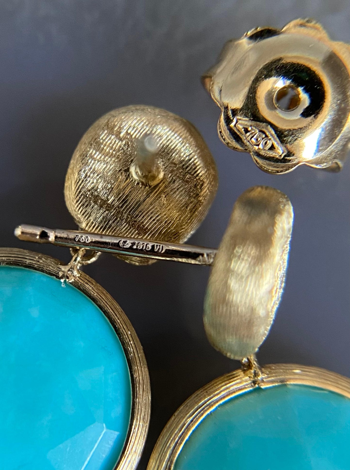 Estate Turquoise Dangle Earrings