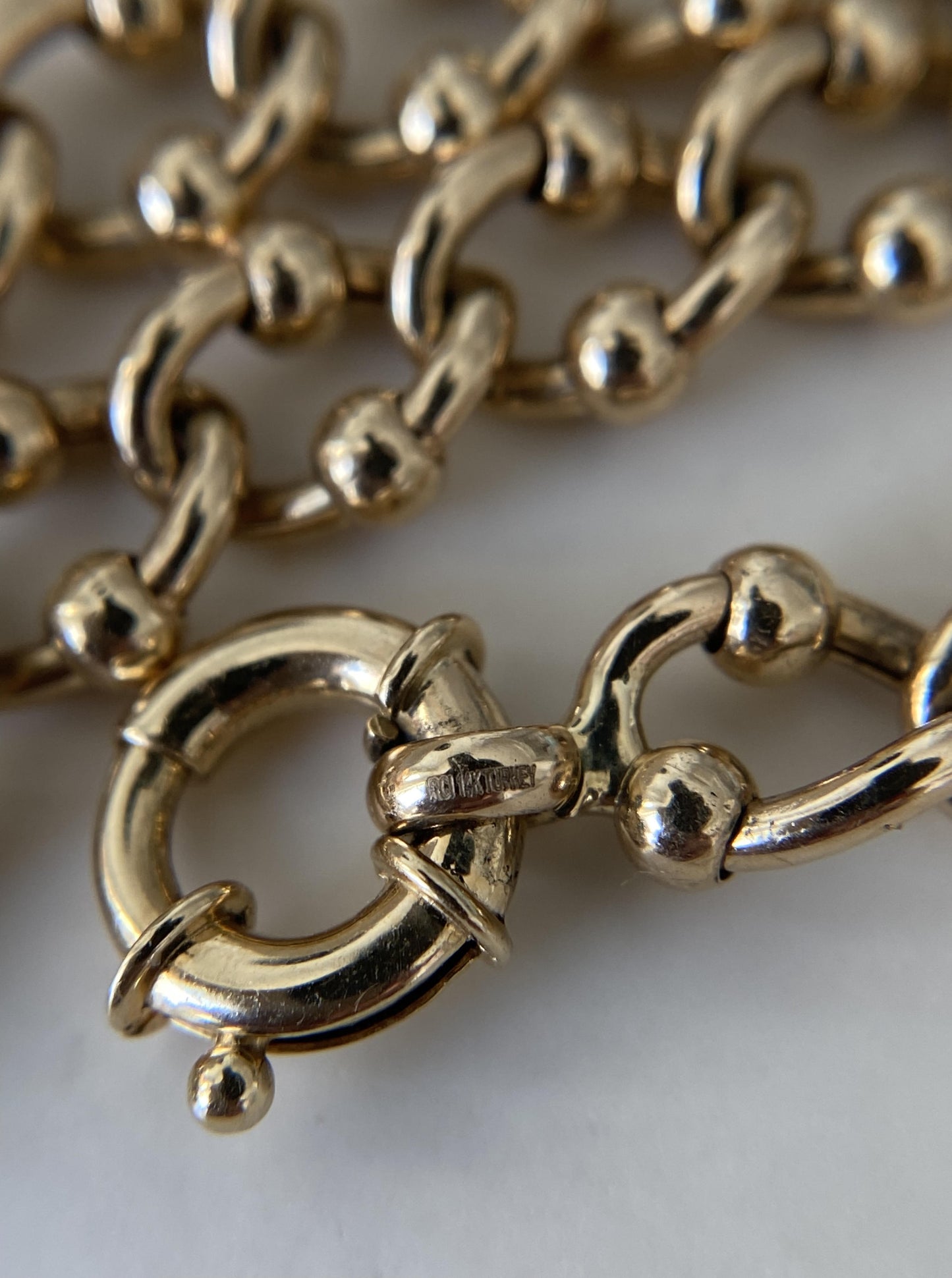 Oval Beaded Link Bracelet