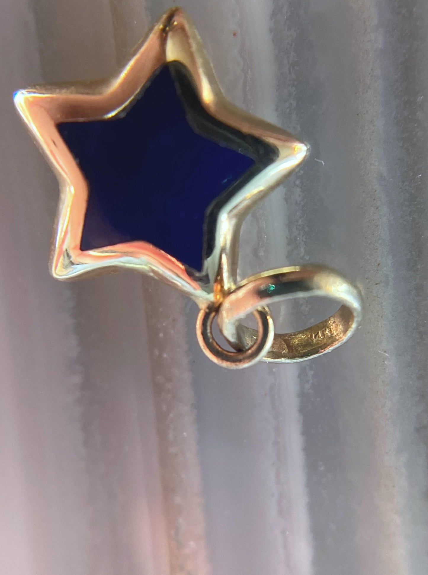 Royal Blue Puffy Star Charm