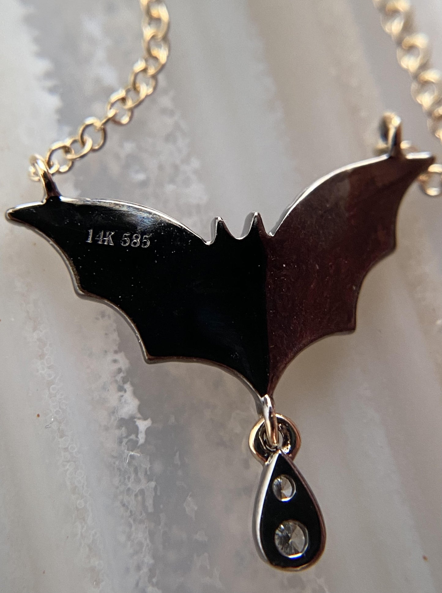Diamond Bat Necklace