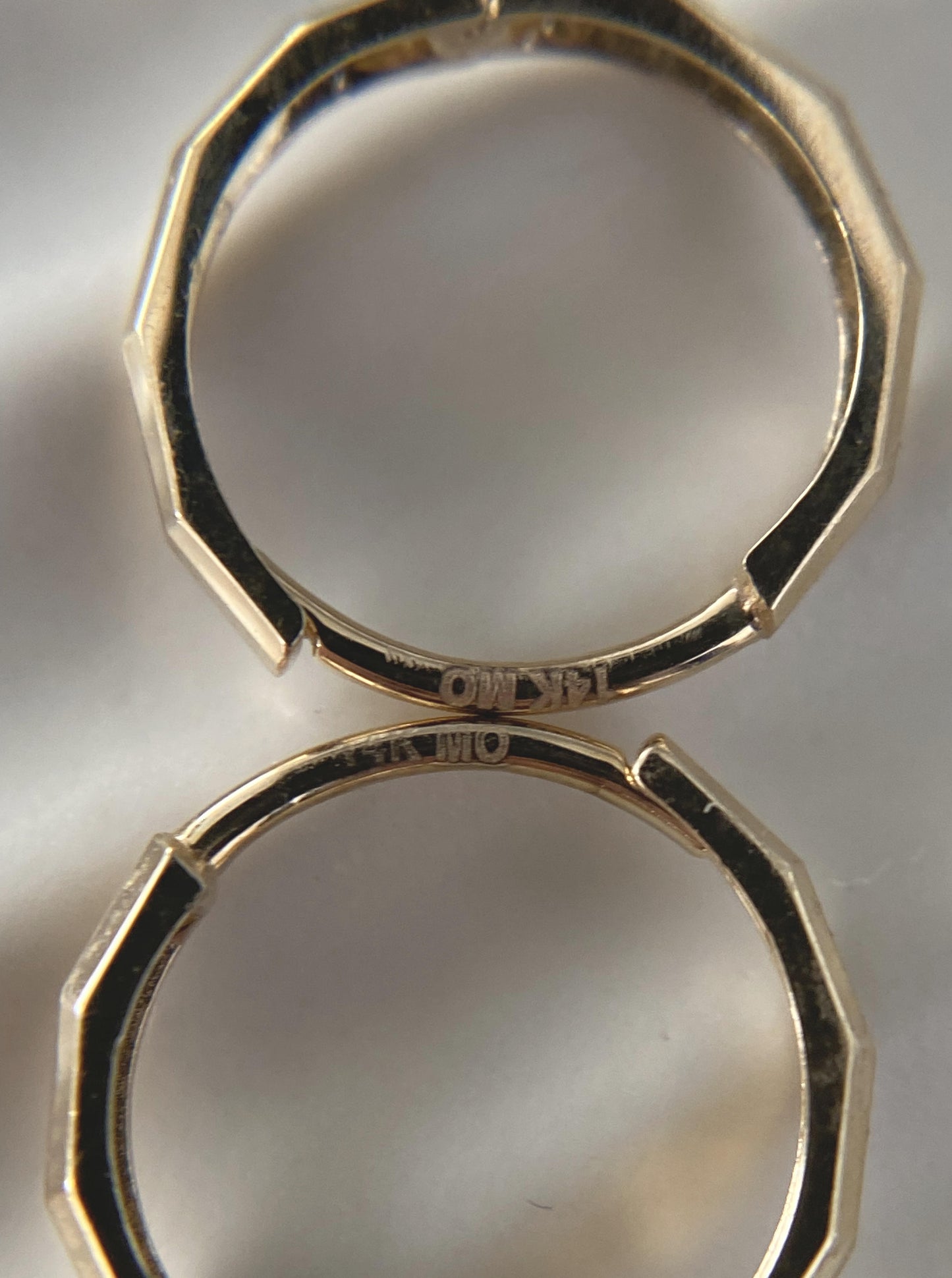 Thin Diamond Cut Hoops