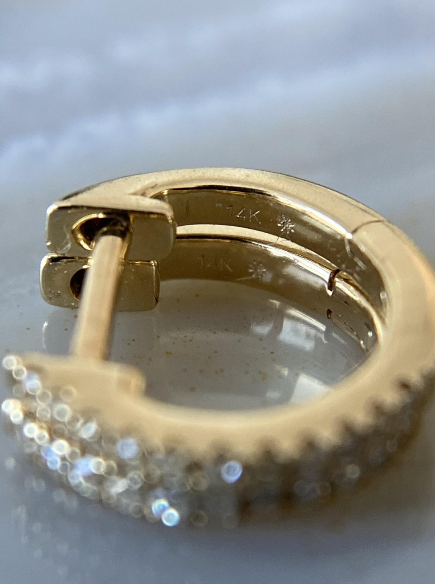 Mini Dainty Diamond Hoops
