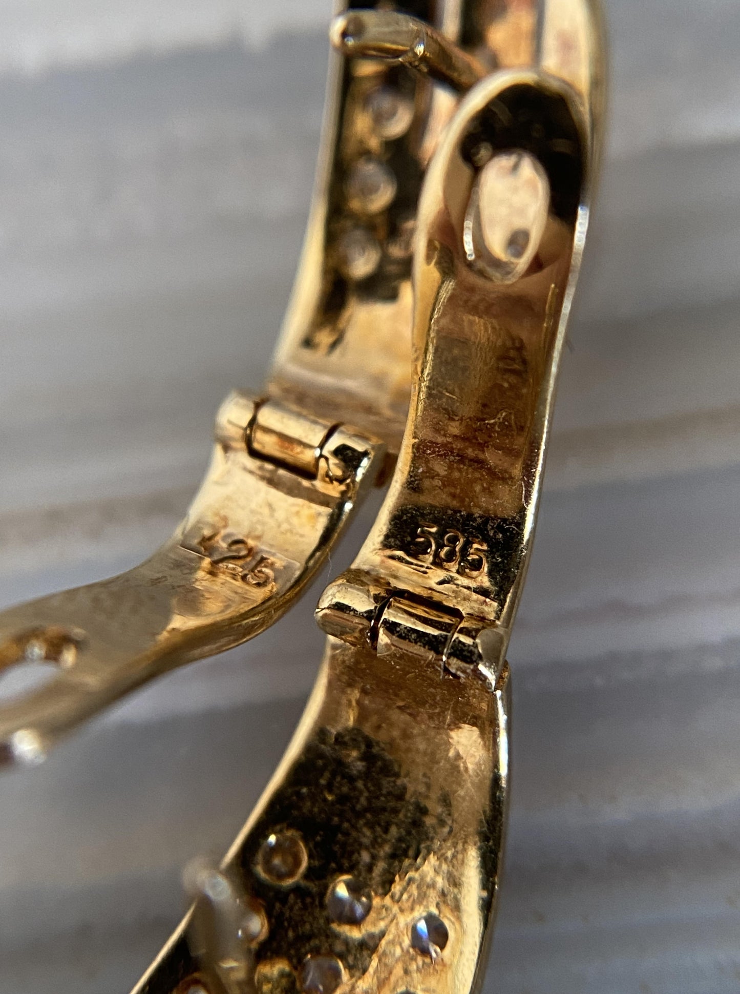 Vintage Diamond Wing Earrings