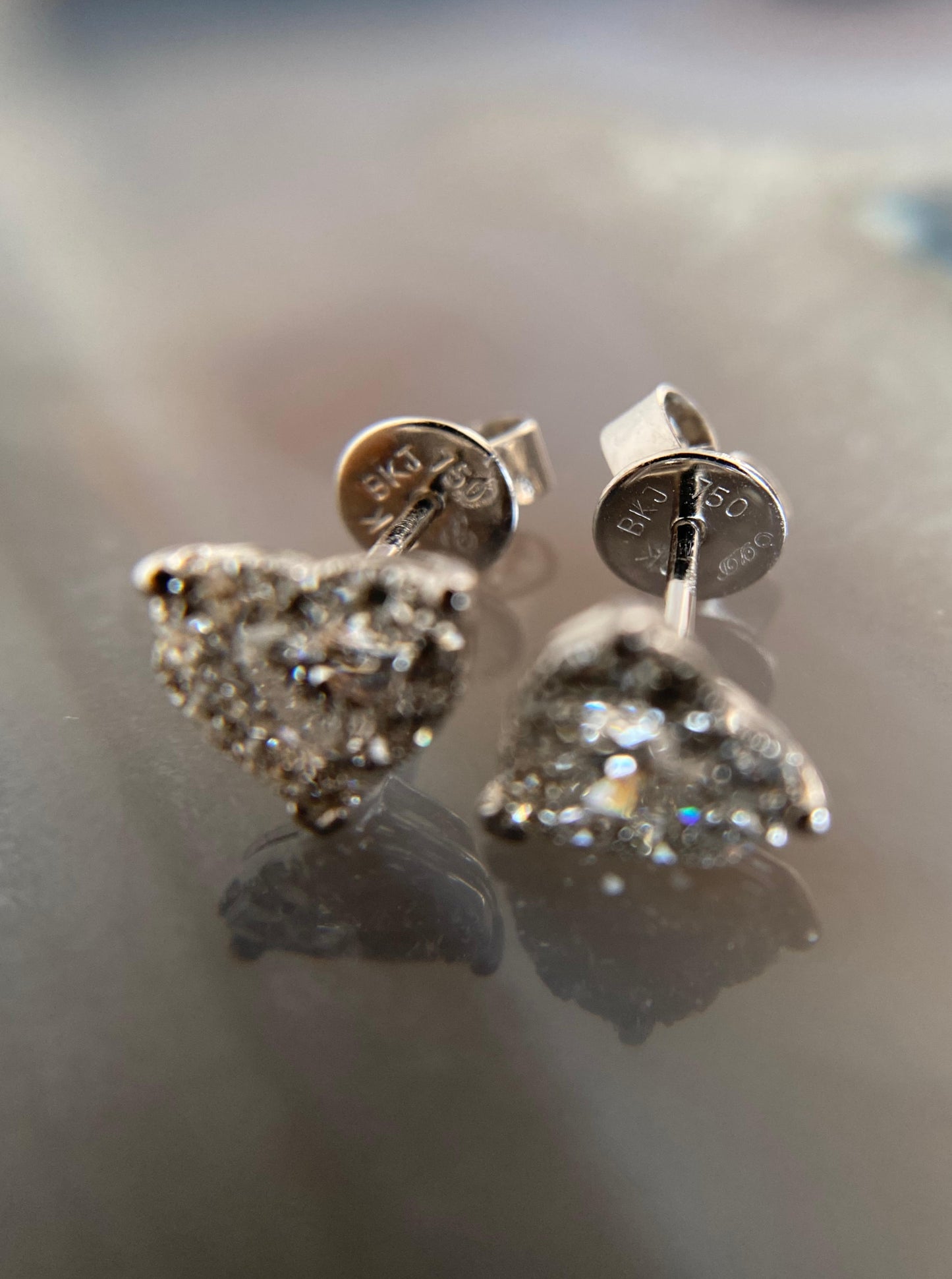 Chunky Heart Diamond Earrings