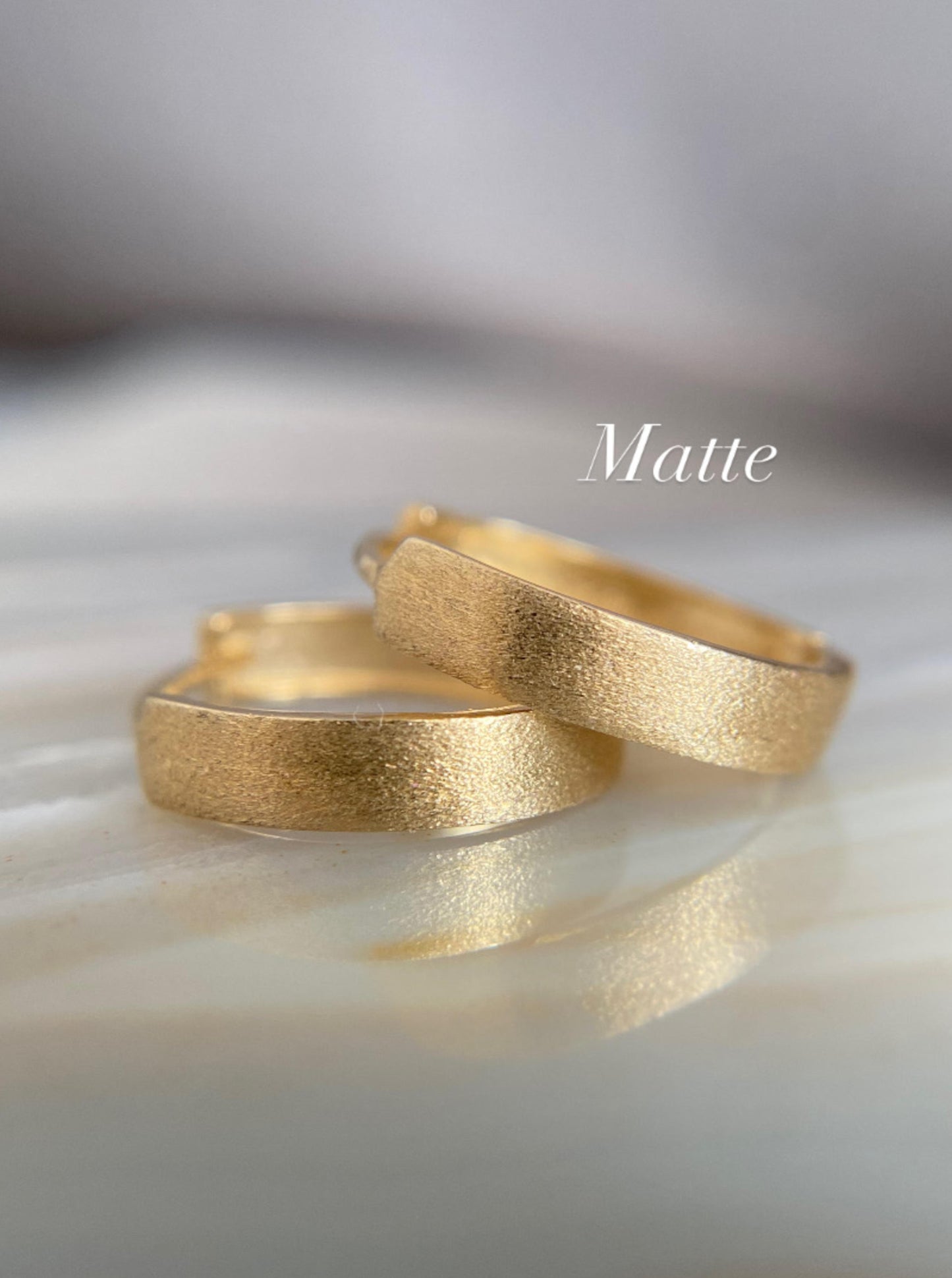 Polished & Matte Hoops