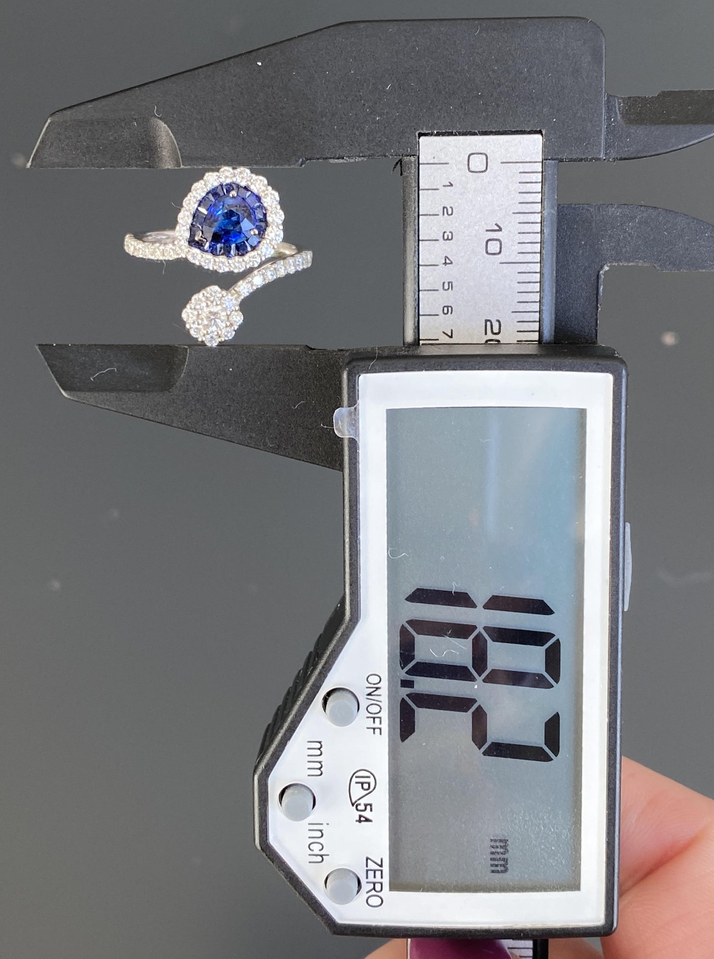 Sapphire and Diamond Toi Et Moi Ring