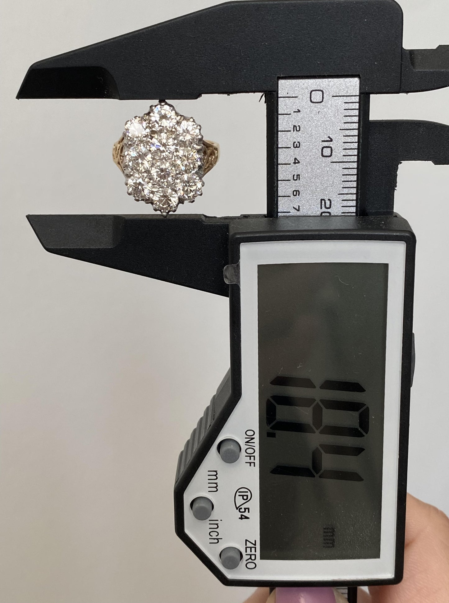 Vintage Big Cluster Diamond Ring