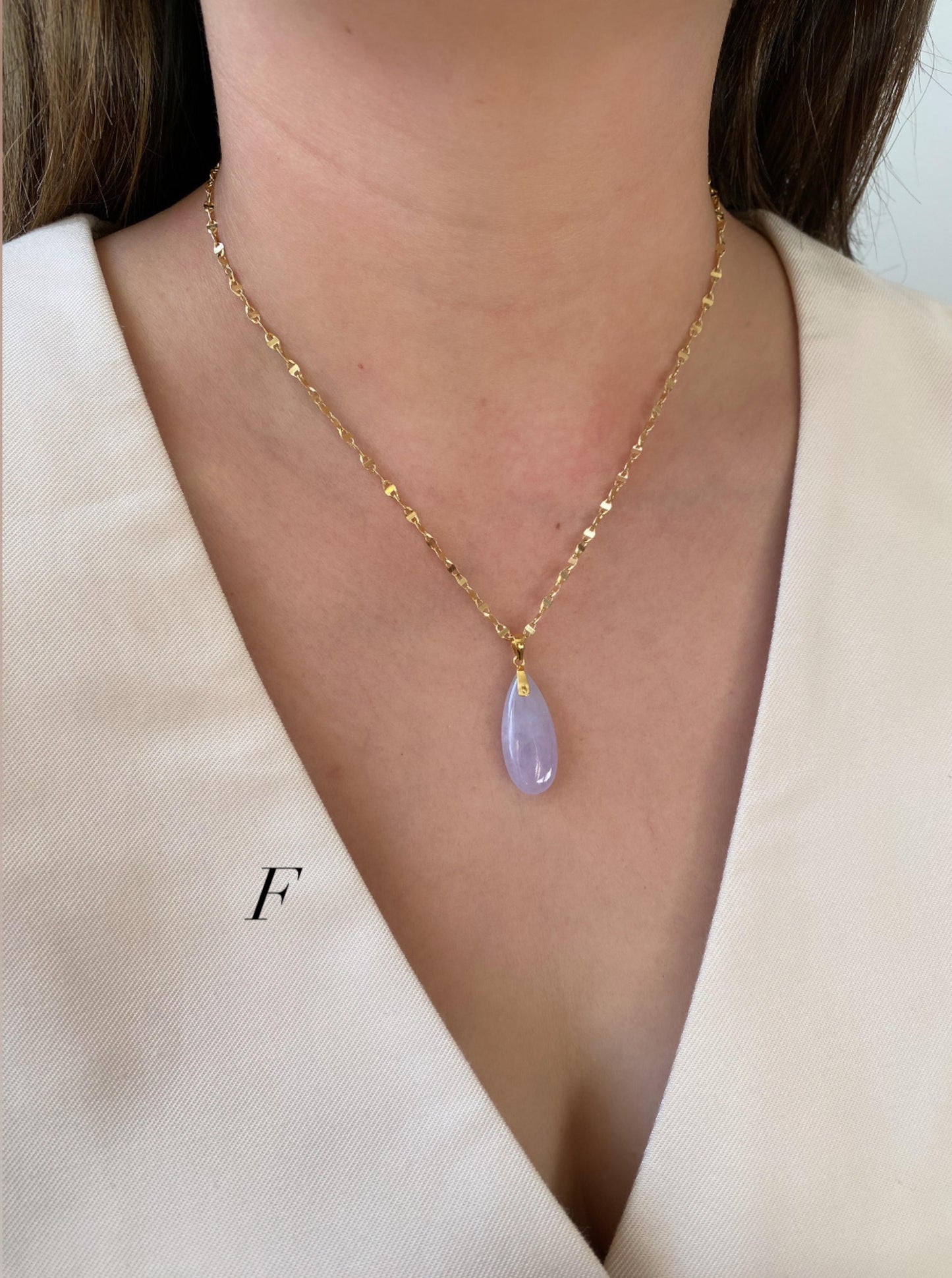 Lavender Jade Charm