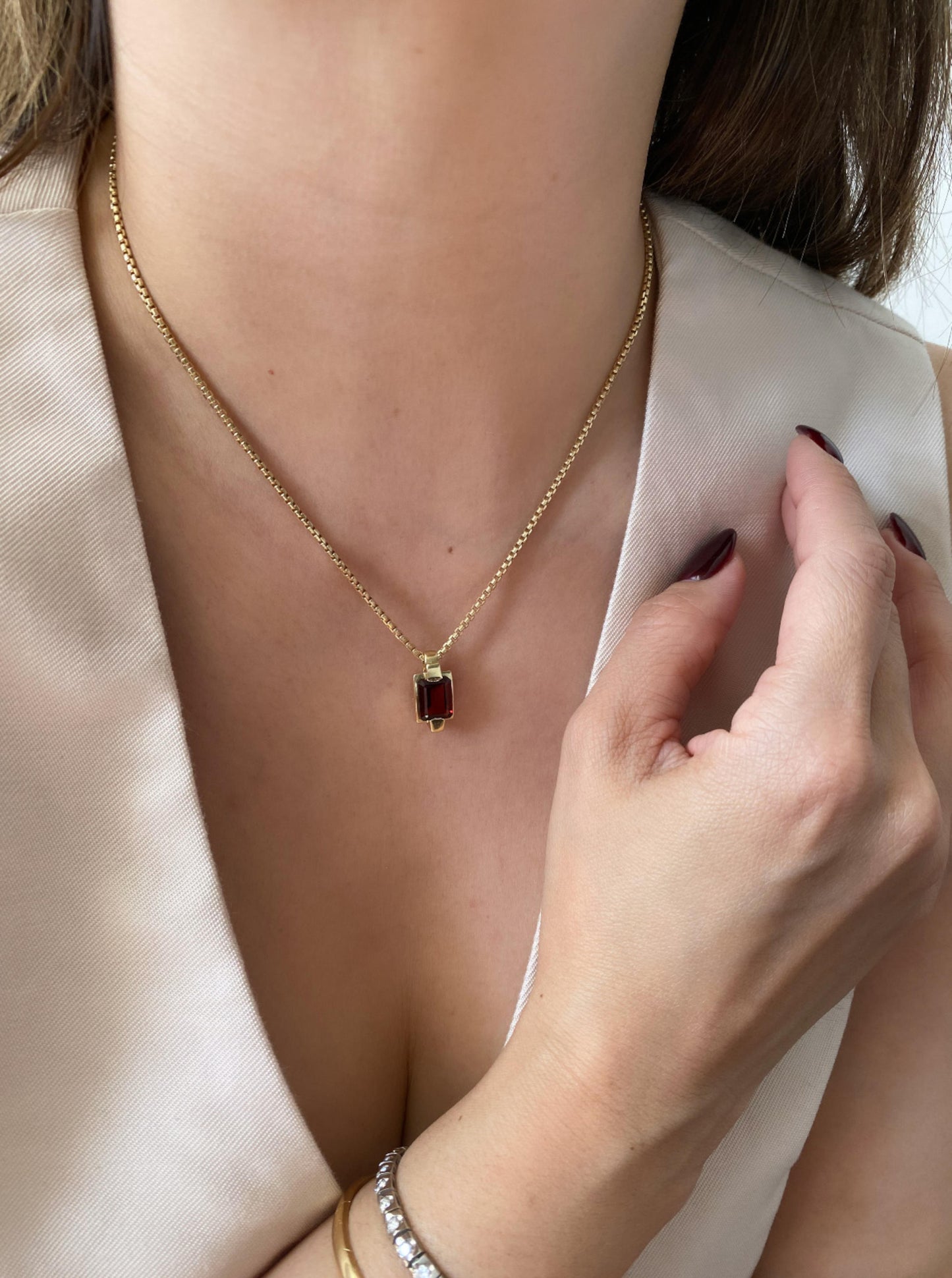 Vintage Garnet Pendant