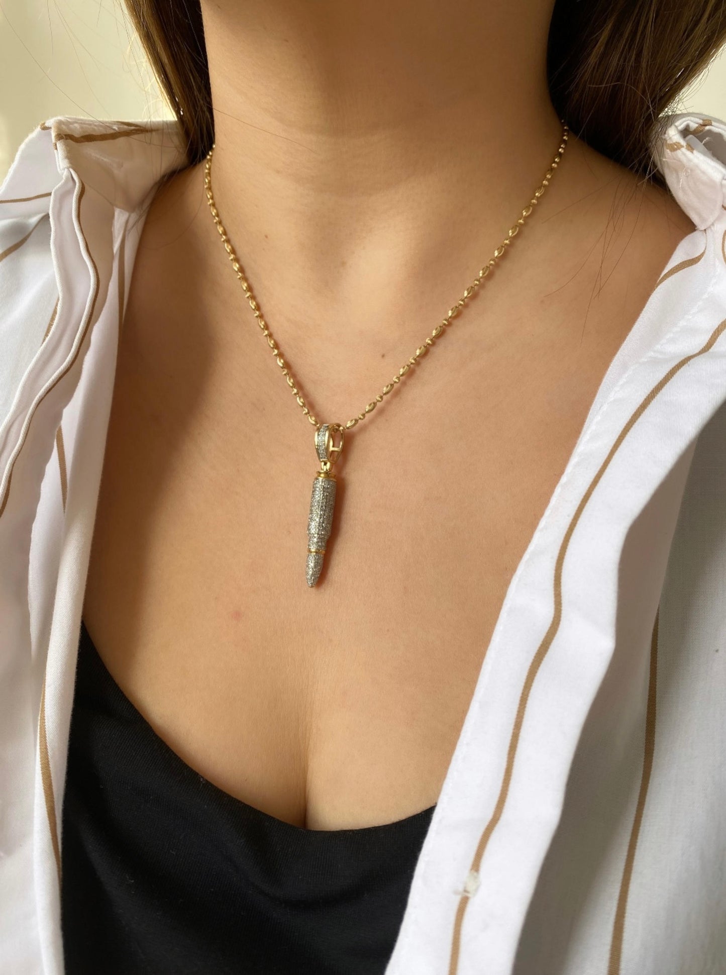 Diamond Bullet Pendant