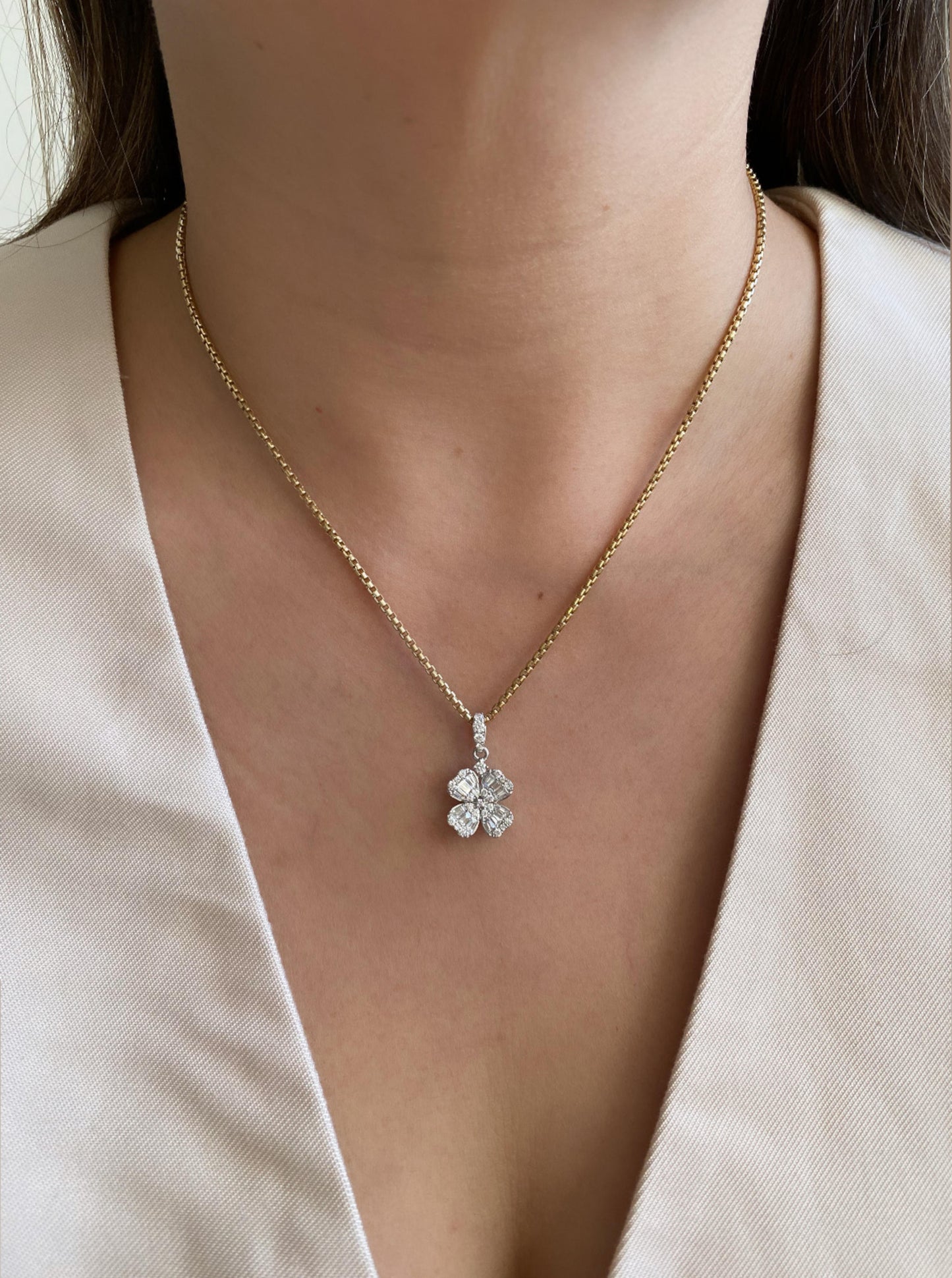 Clover Diamond Charm