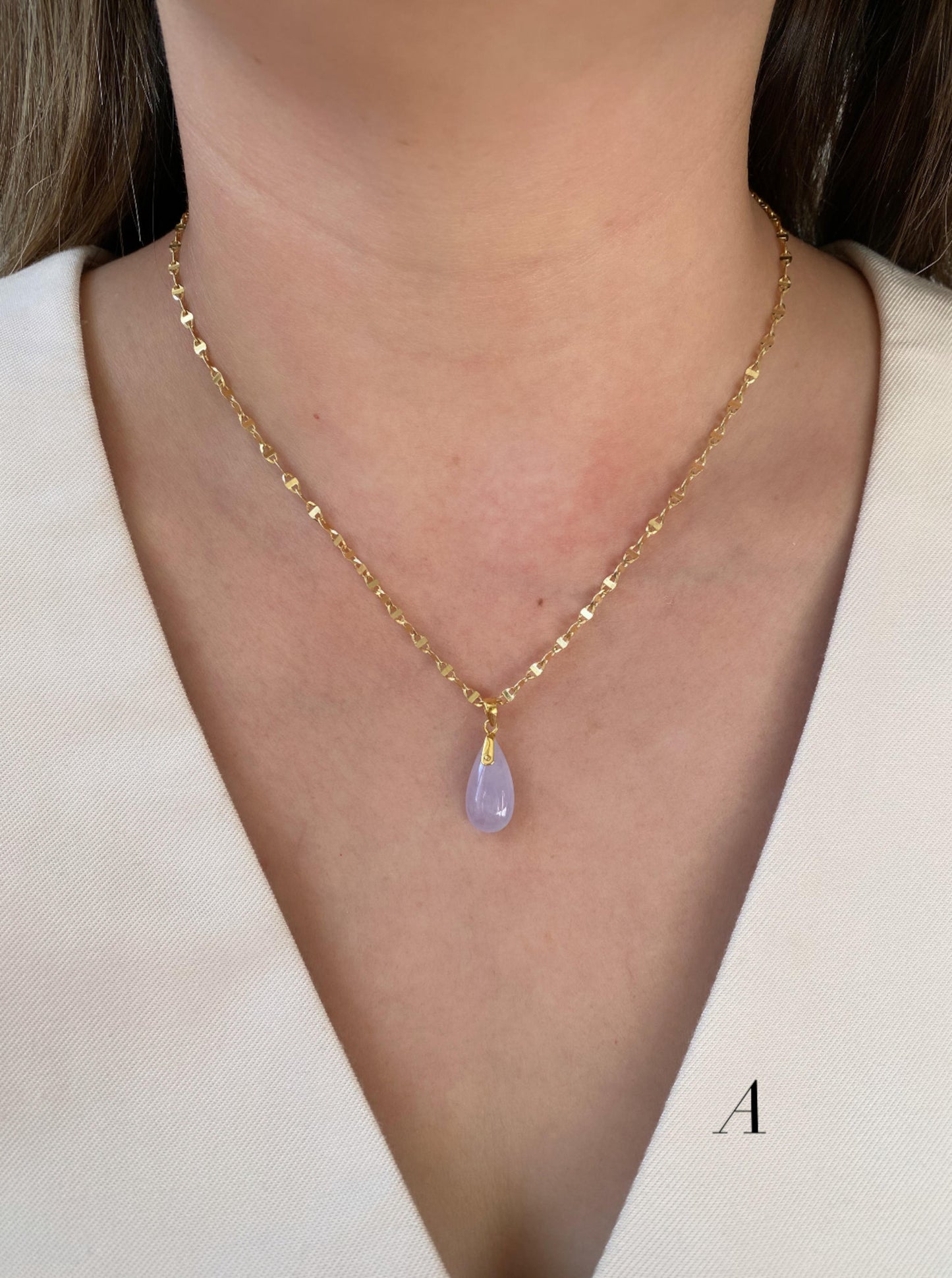 Lavender Jade Charm