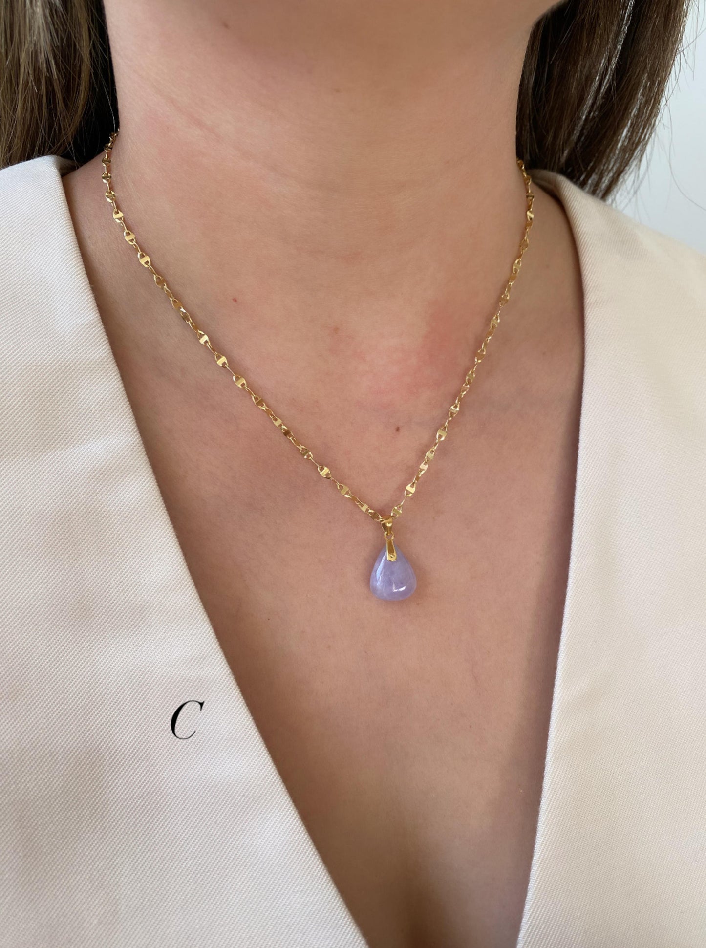 Lavender Jade Charm