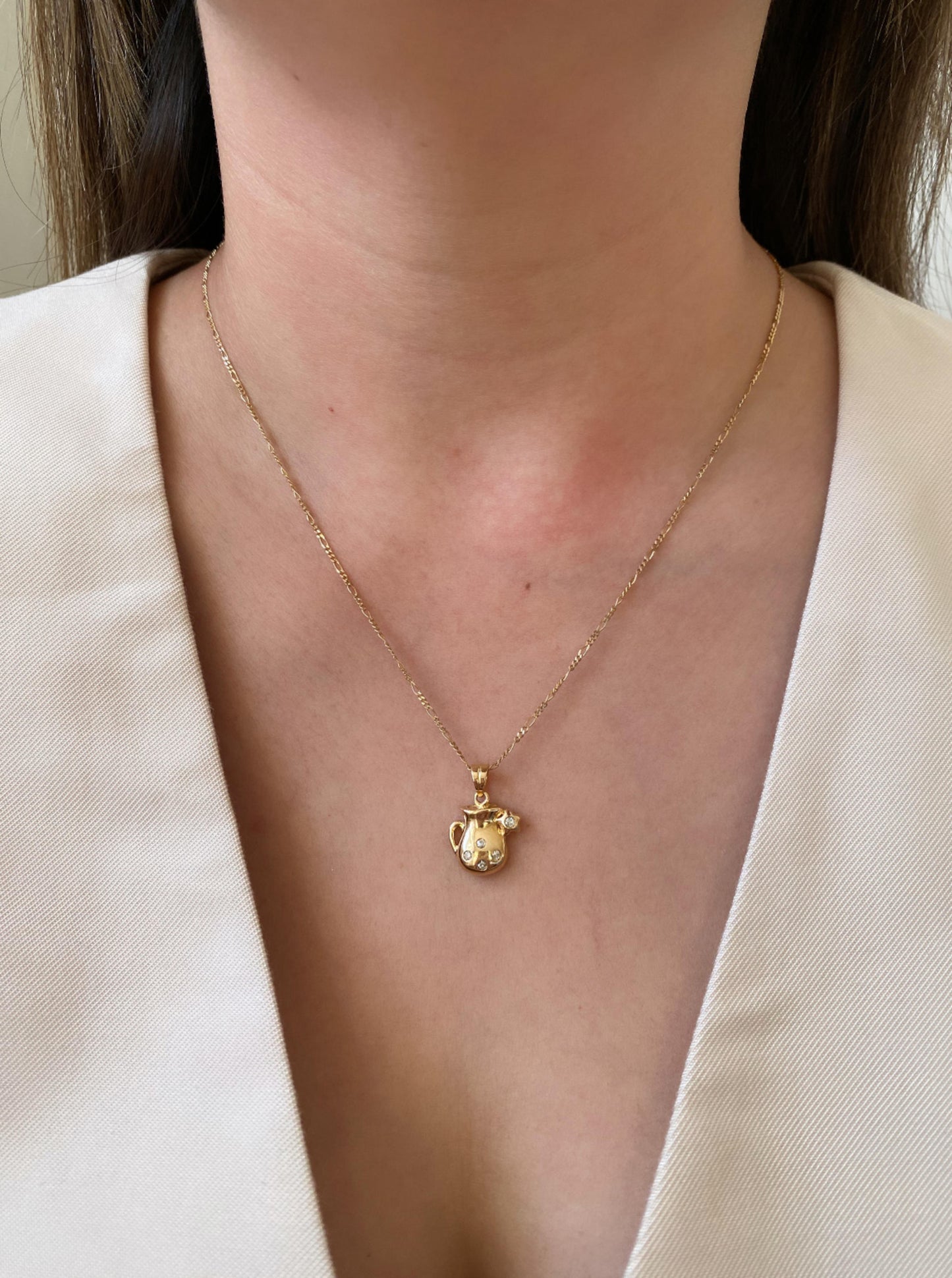 Celestial Water Pitcher Charm Necklace