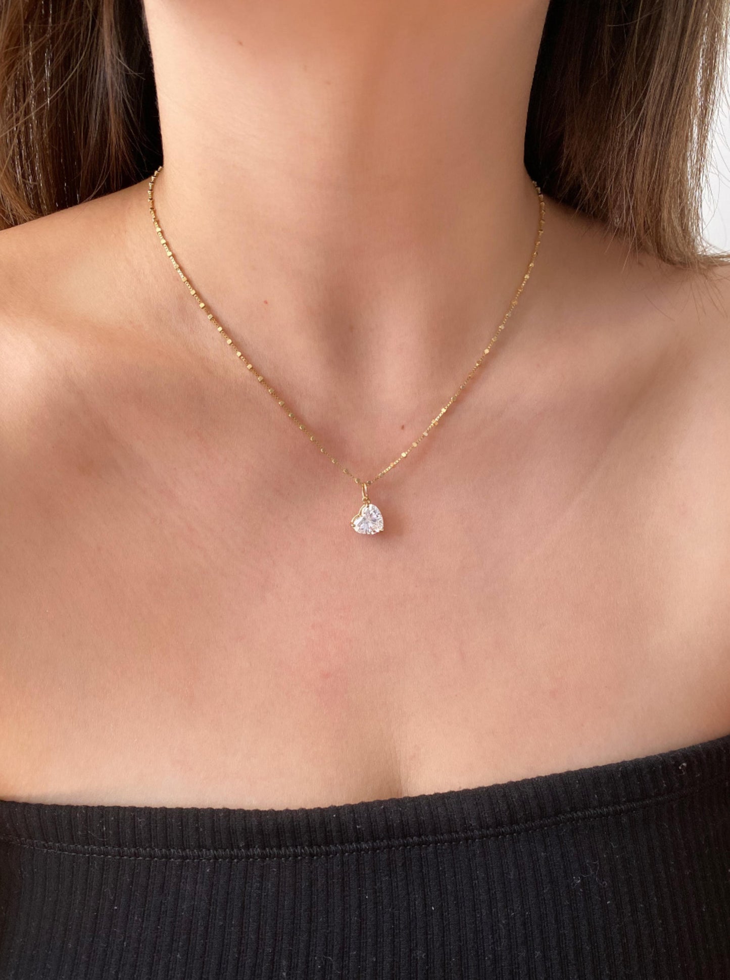 Side Heart Lab Diamond Charms for Nikkie