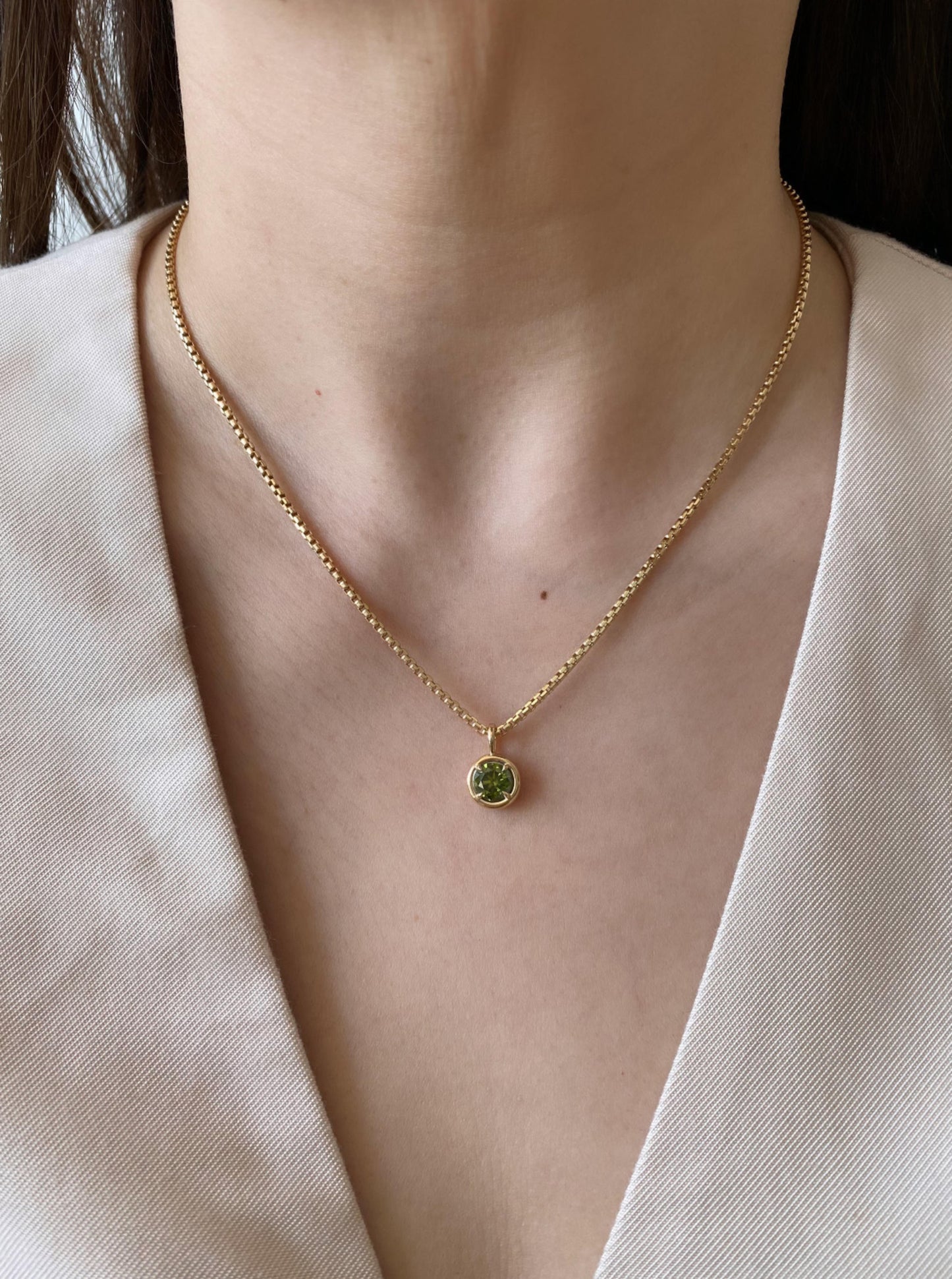 Green Diamond Charm (Round Shape)