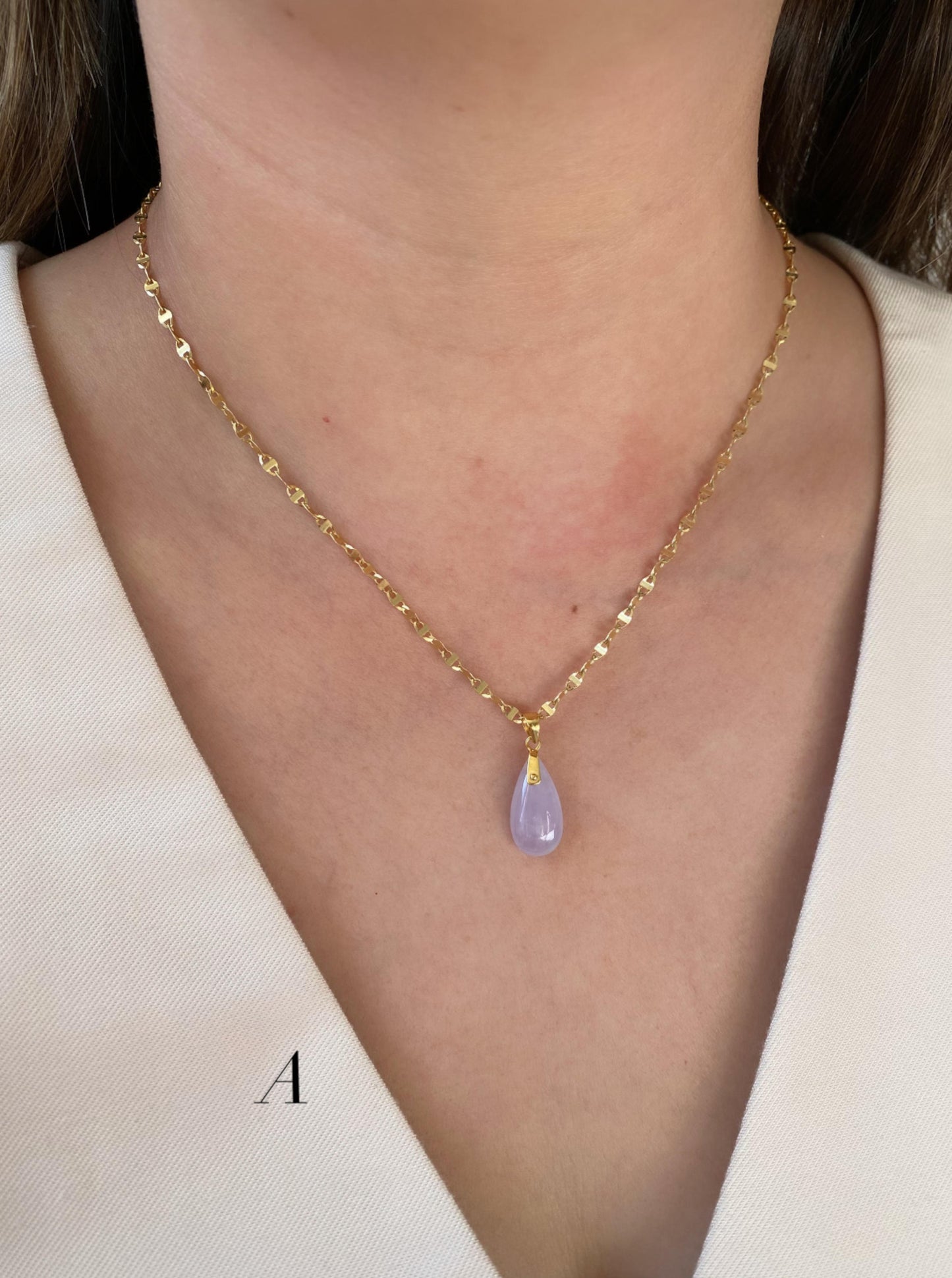 Lavender Jade Charm