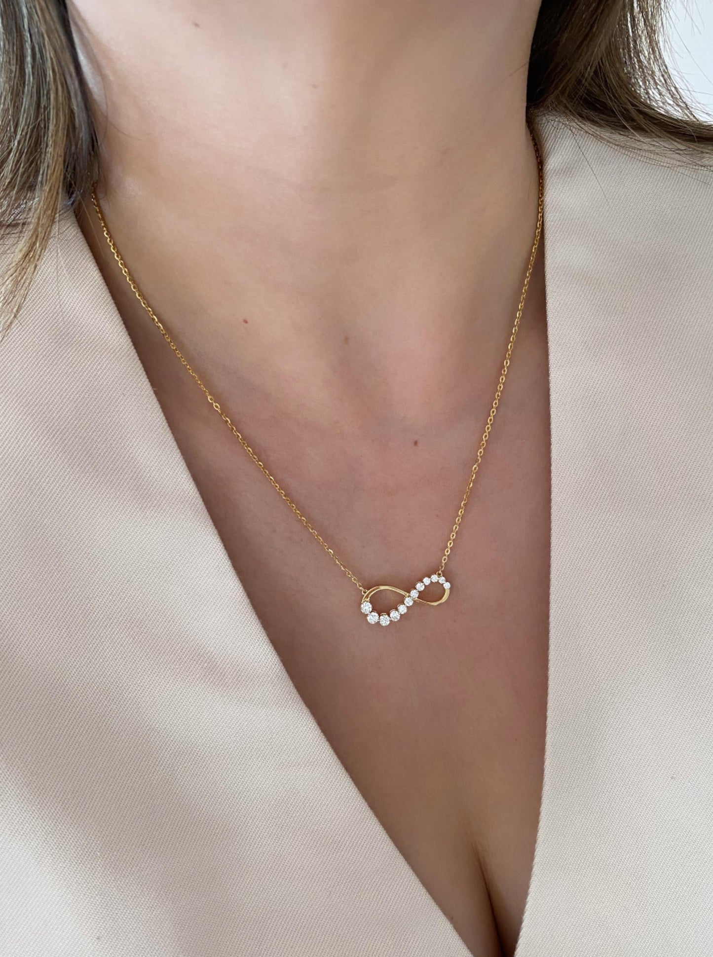 Diamond Infinity Charm Necklace