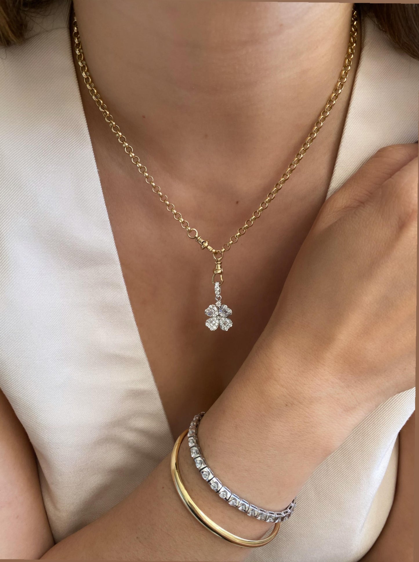 Clover Diamond Charm