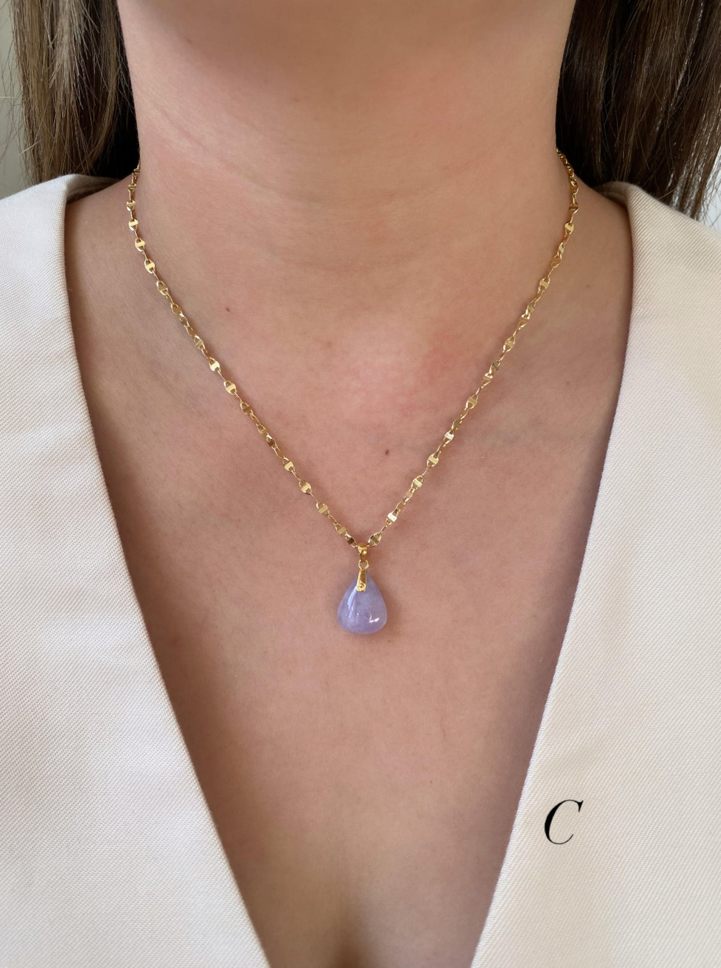 Lavender Jade Charm
