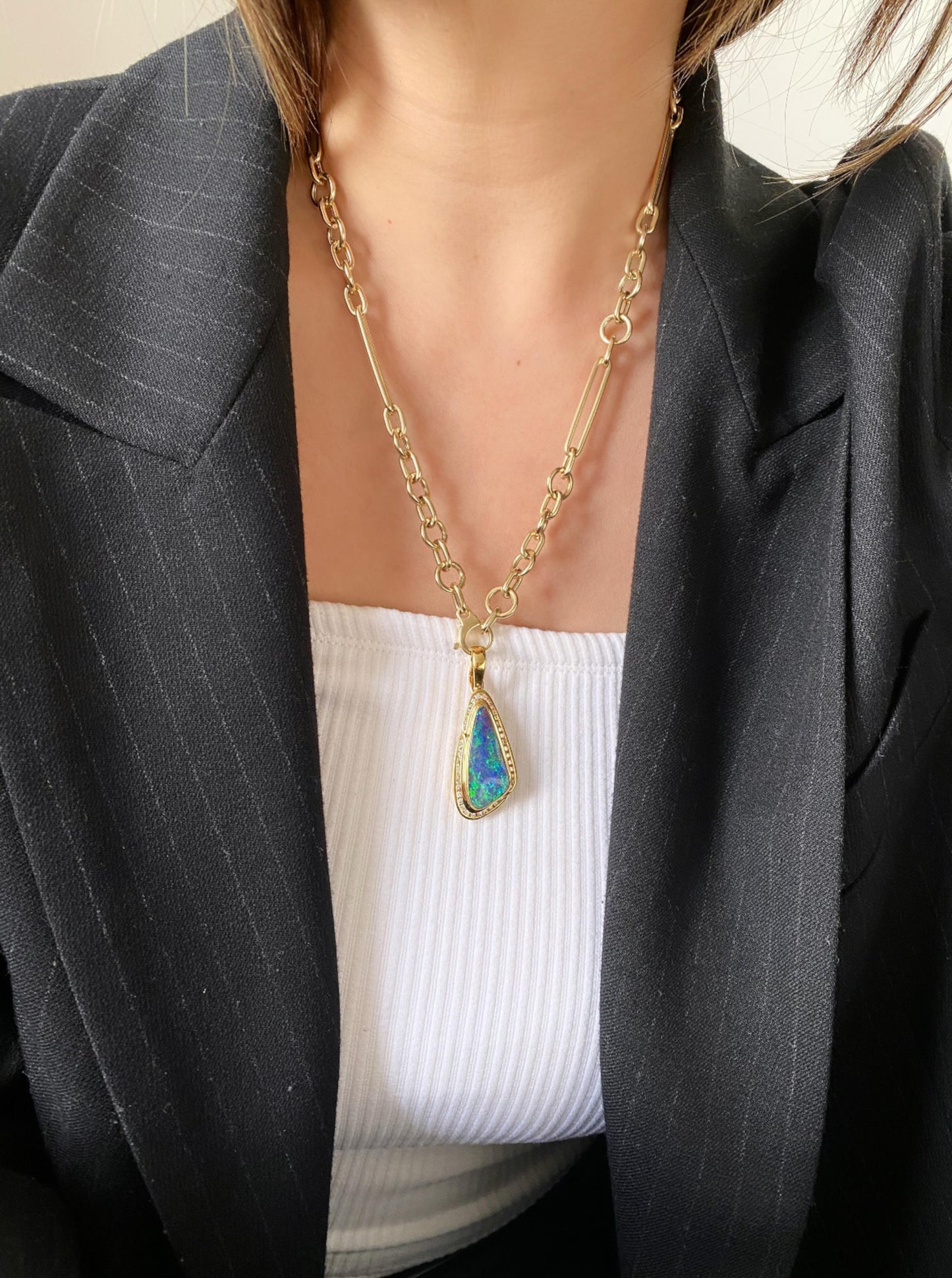 Black Opal Pendant