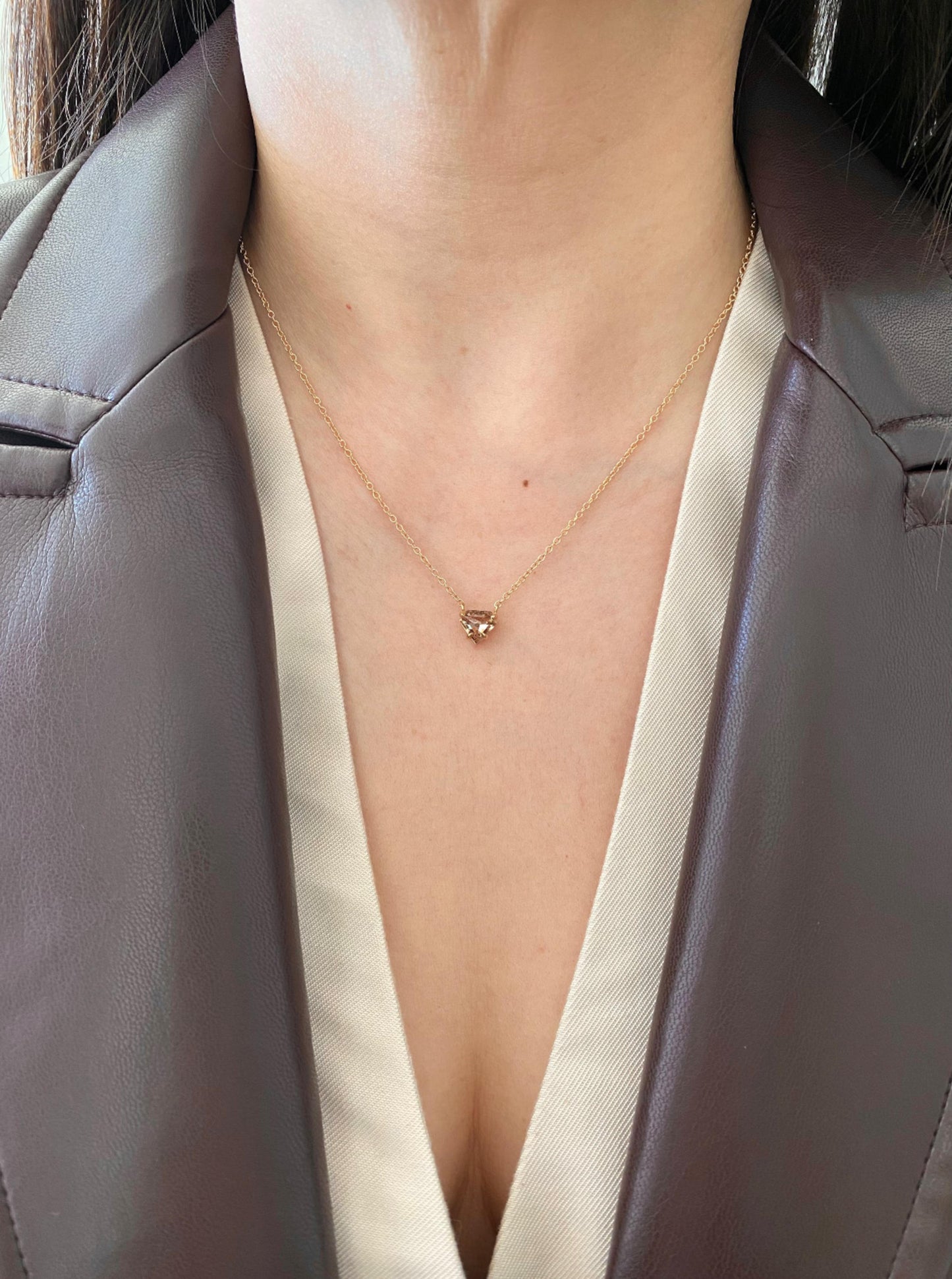 Brown Diamond Pendant Necklace