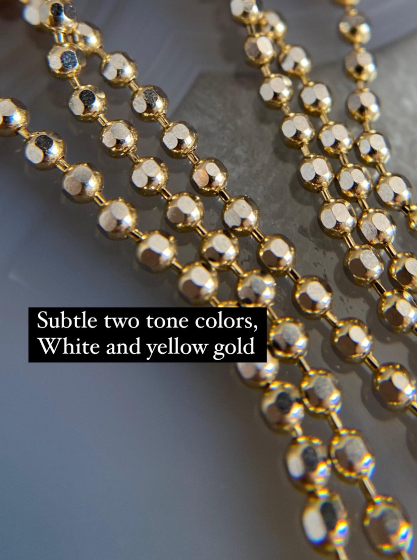 Two Tone Beaded Chain