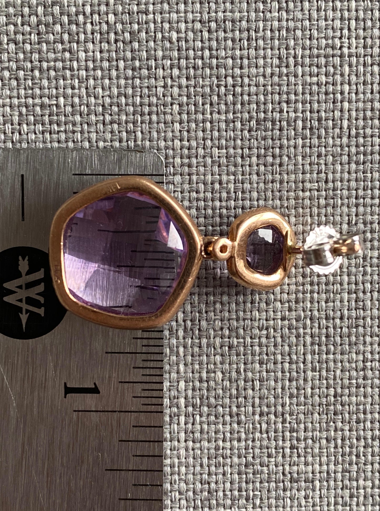 Double Rose Cut Amethyst Earrings