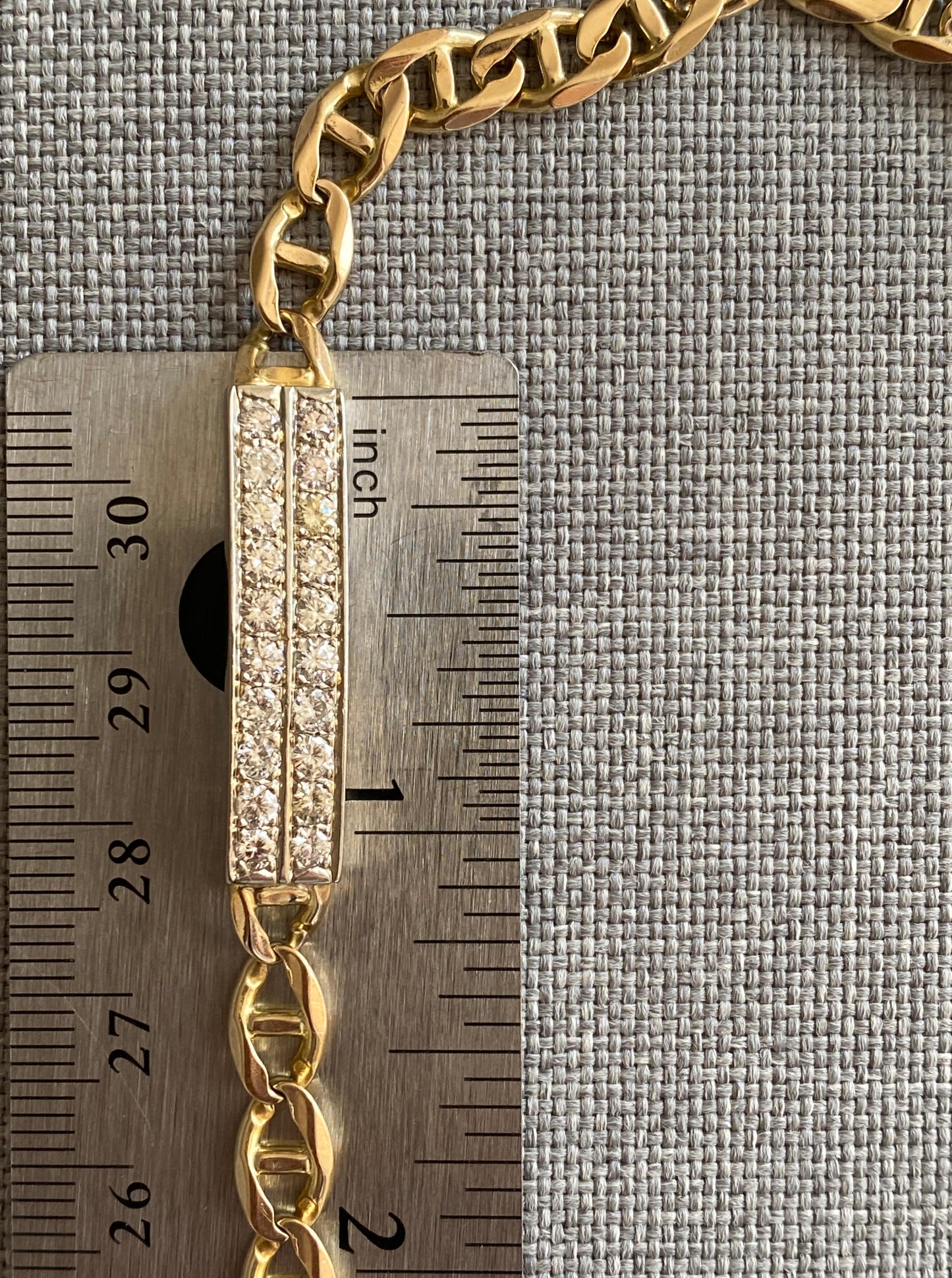 Vintage Diamond Bar Mariner Bracelet