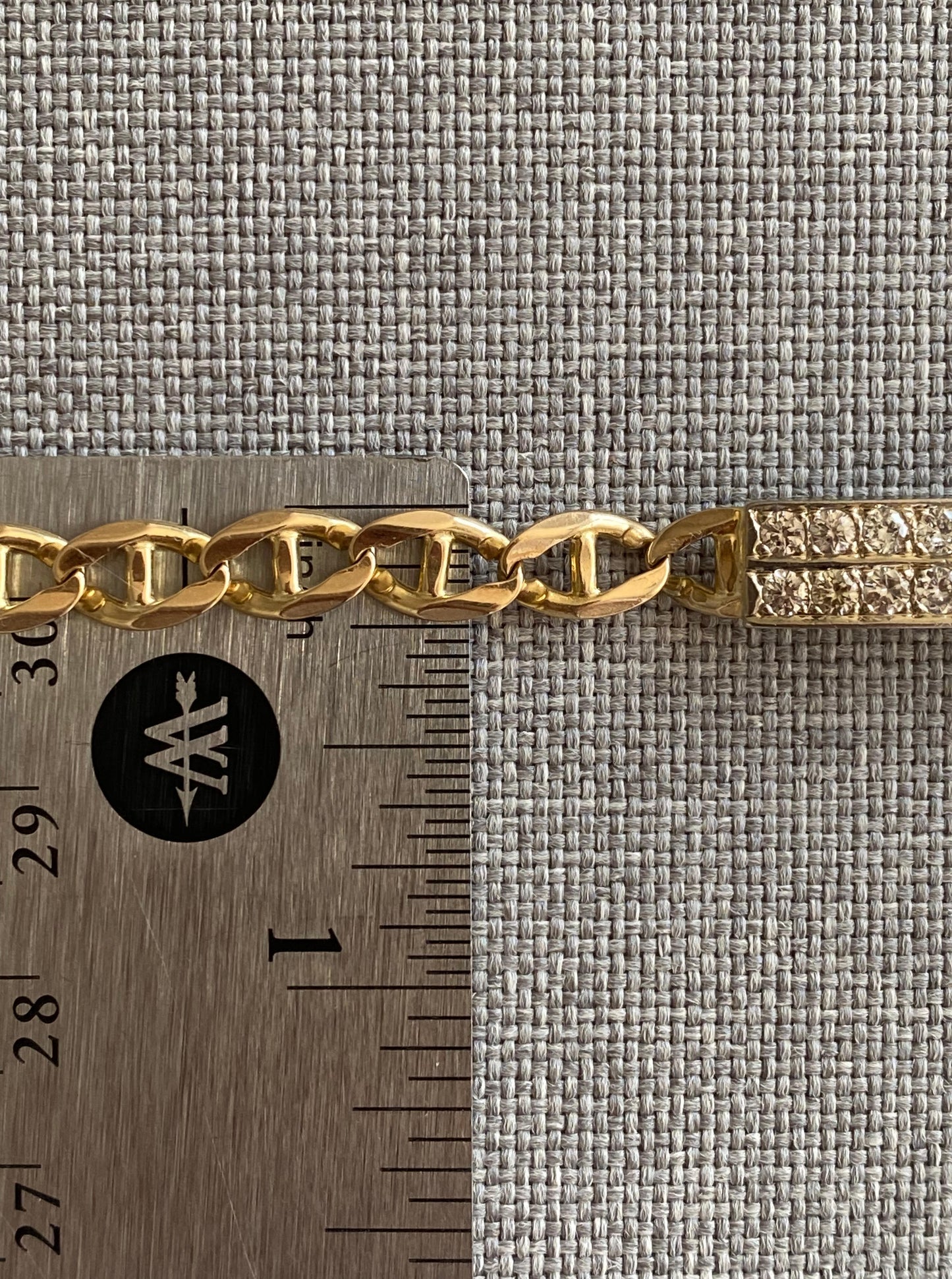 Vintage Diamond Bar Mariner Bracelet