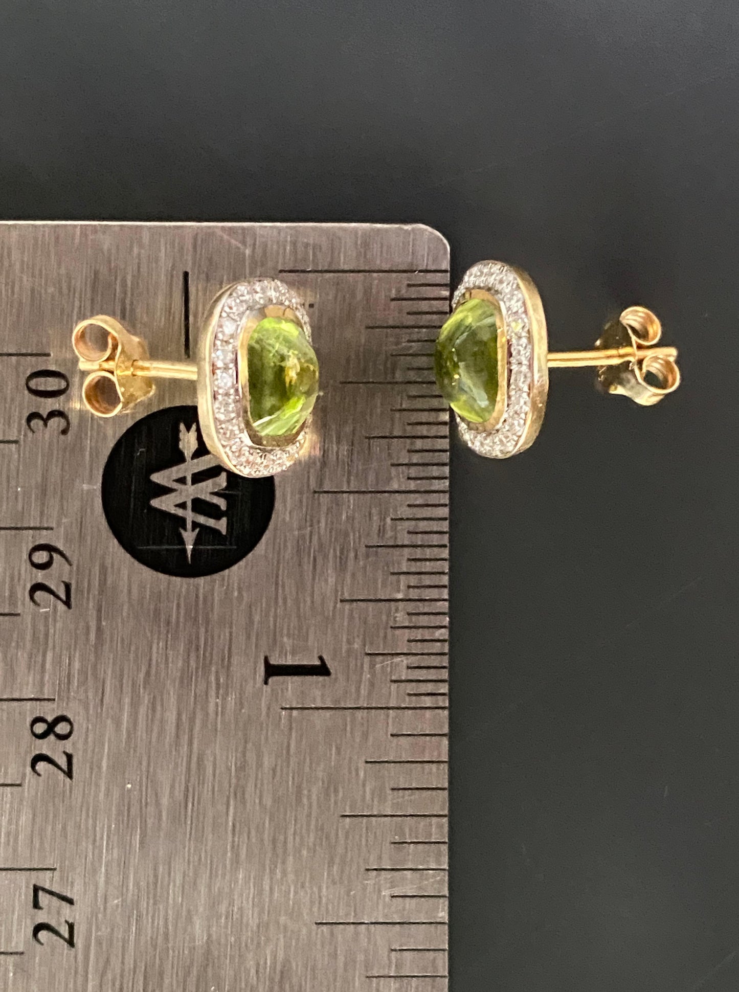 Peridot Cabochon Earrings