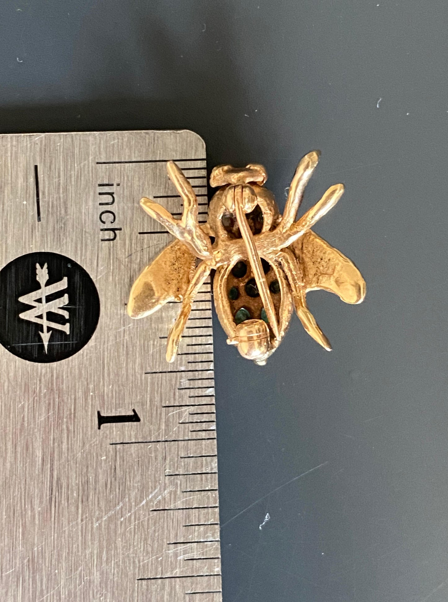 Emerald Bee Brooch