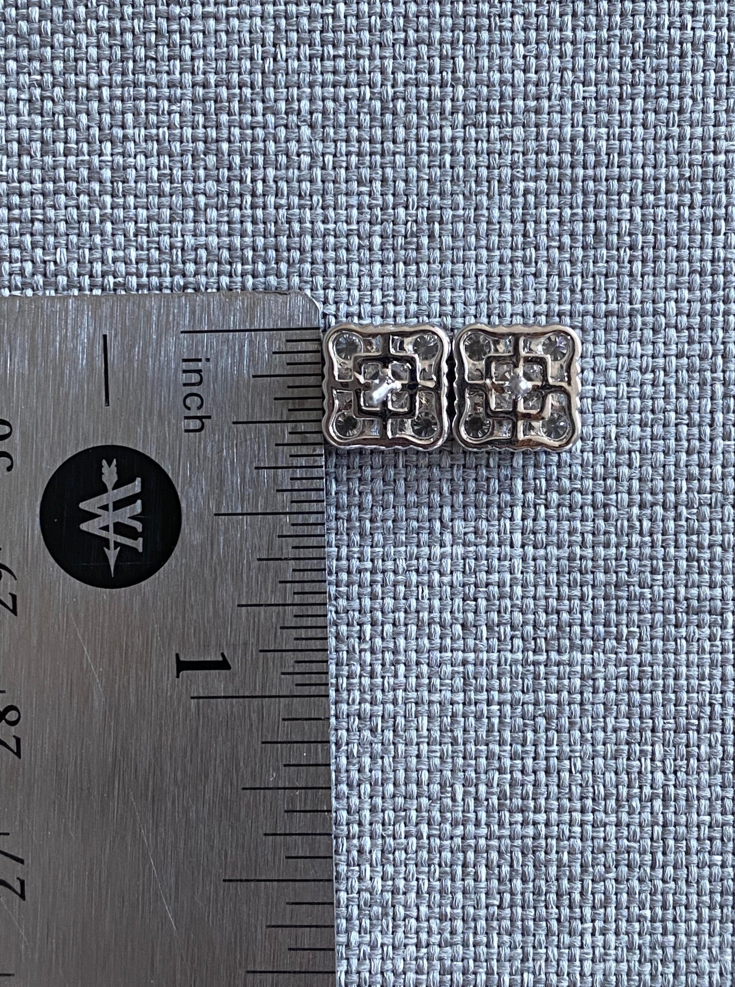 Lab Diamond Square Cluster Studs (2ct)