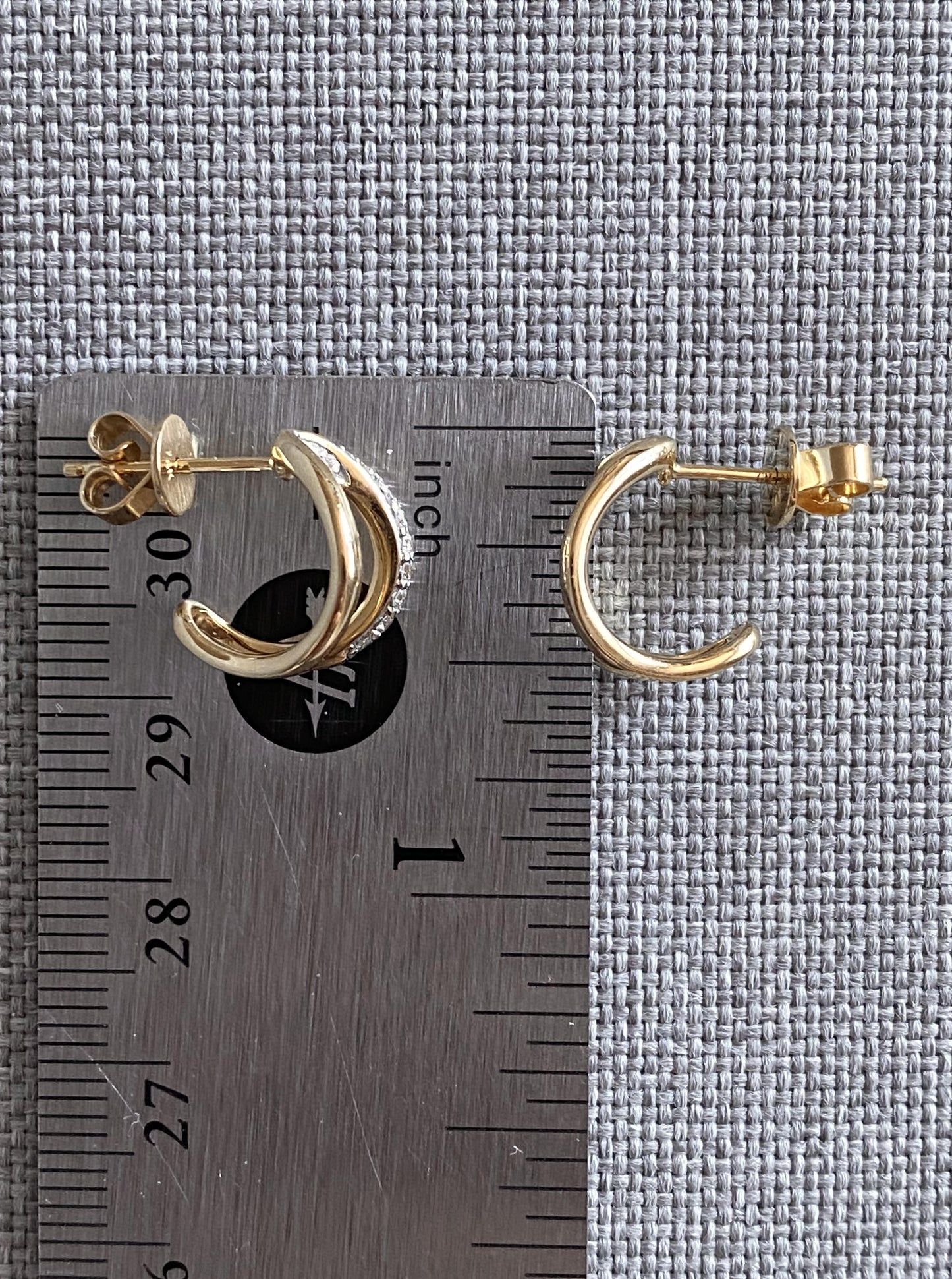 Diamond Serif Loop Studs