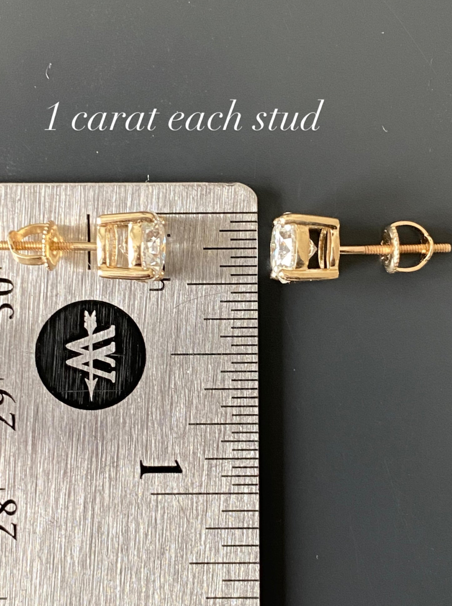 14K Lab Diamond Studs (2ct)