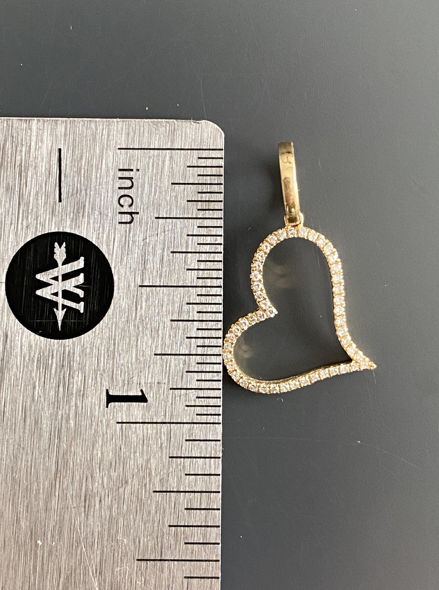 Diamond Heart Charm
