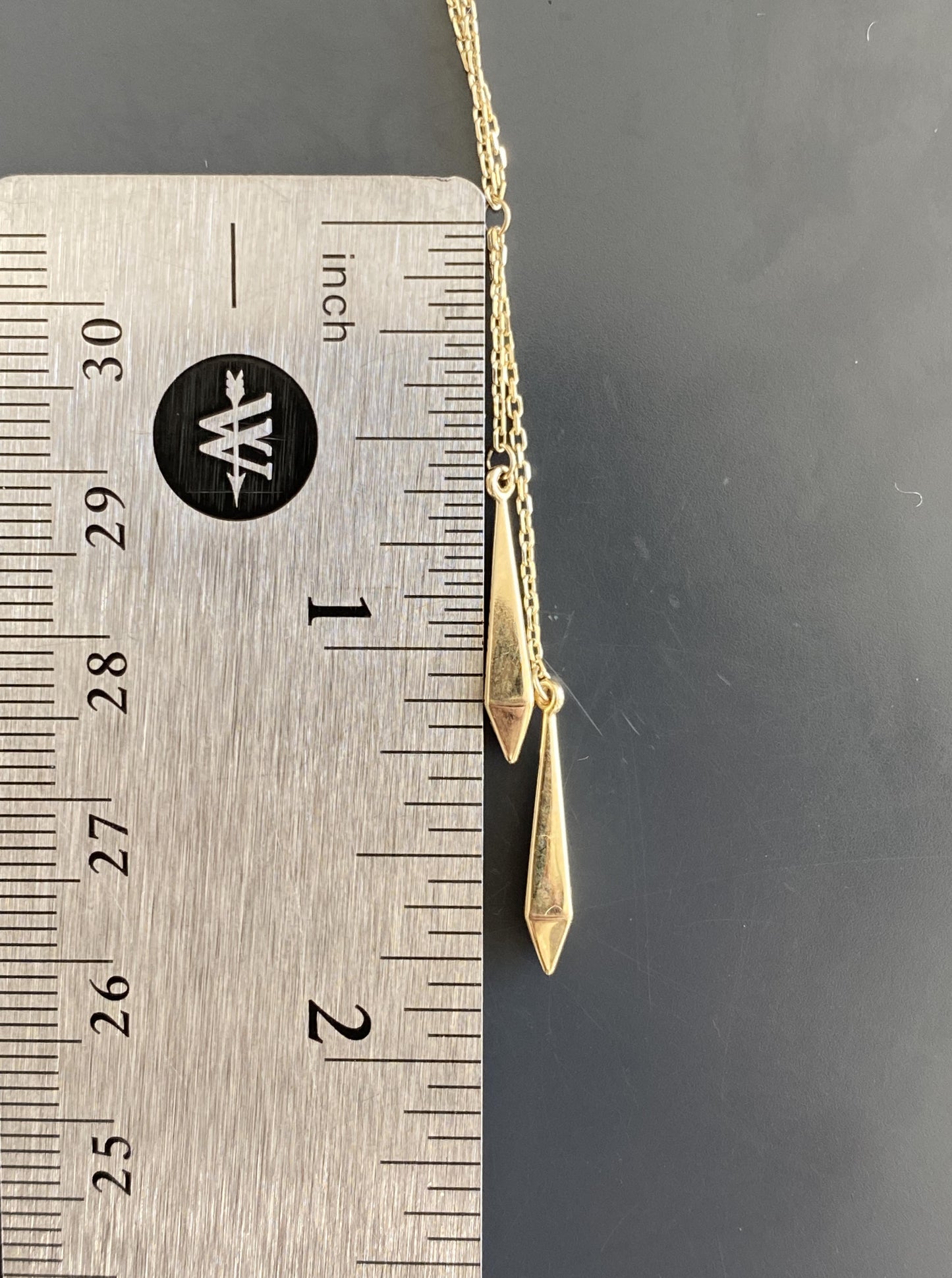 Double Spheres Lariat Necklace