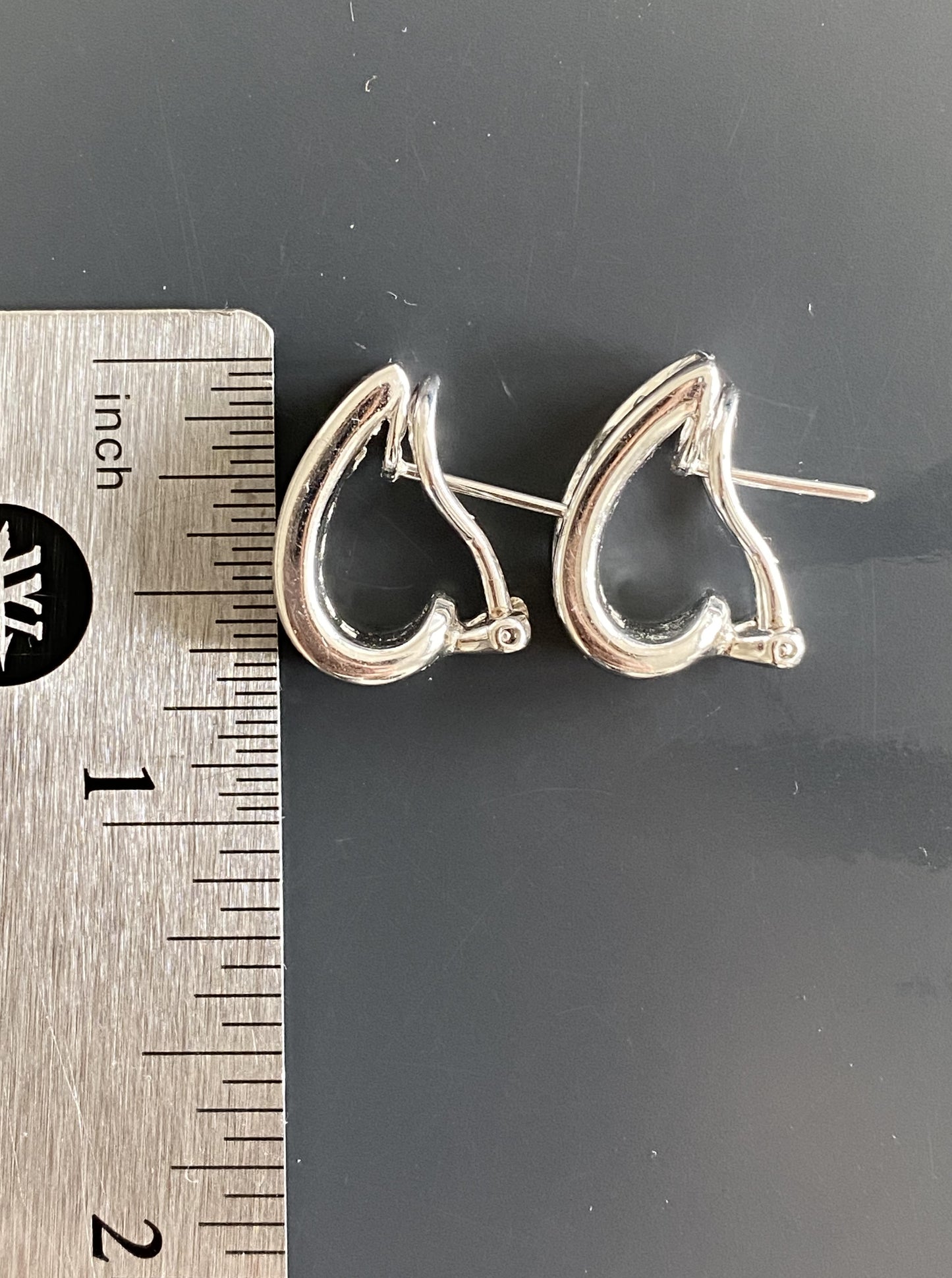 White Gold "U" Clip diamond Studs