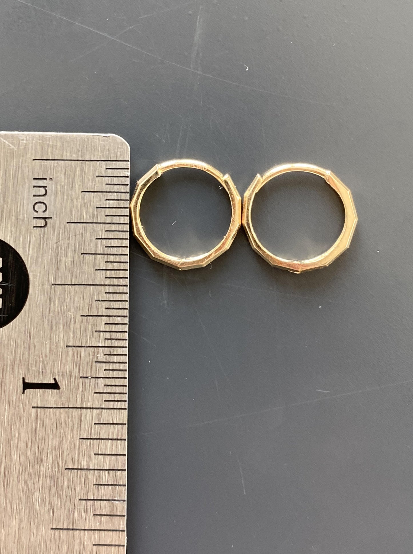 Thin Diamond Cut Hoops