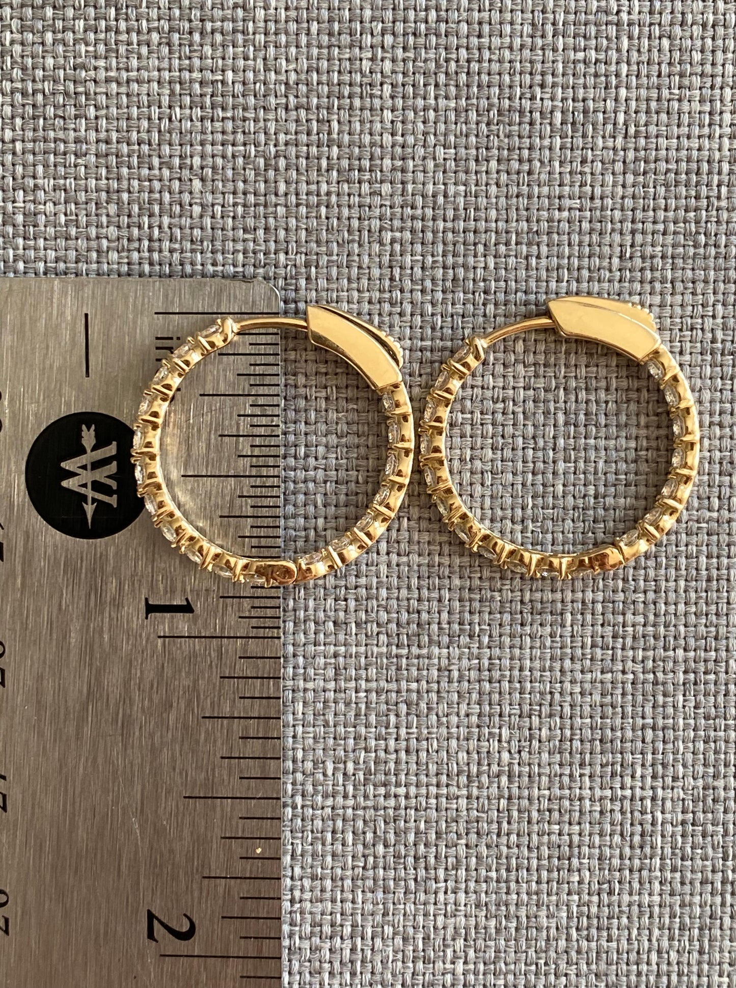 In and Out Lab Diamond Hoops