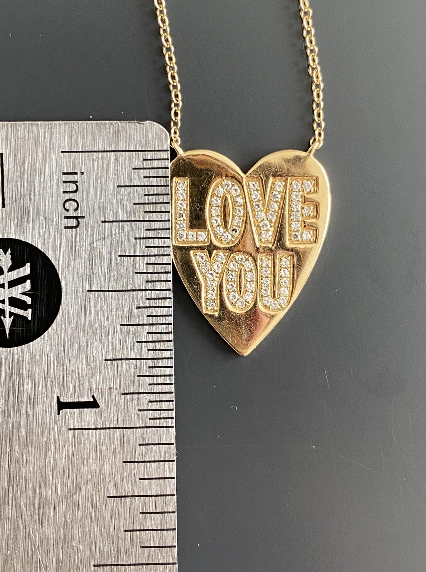 "LOVE YOU" Heart Necklace
